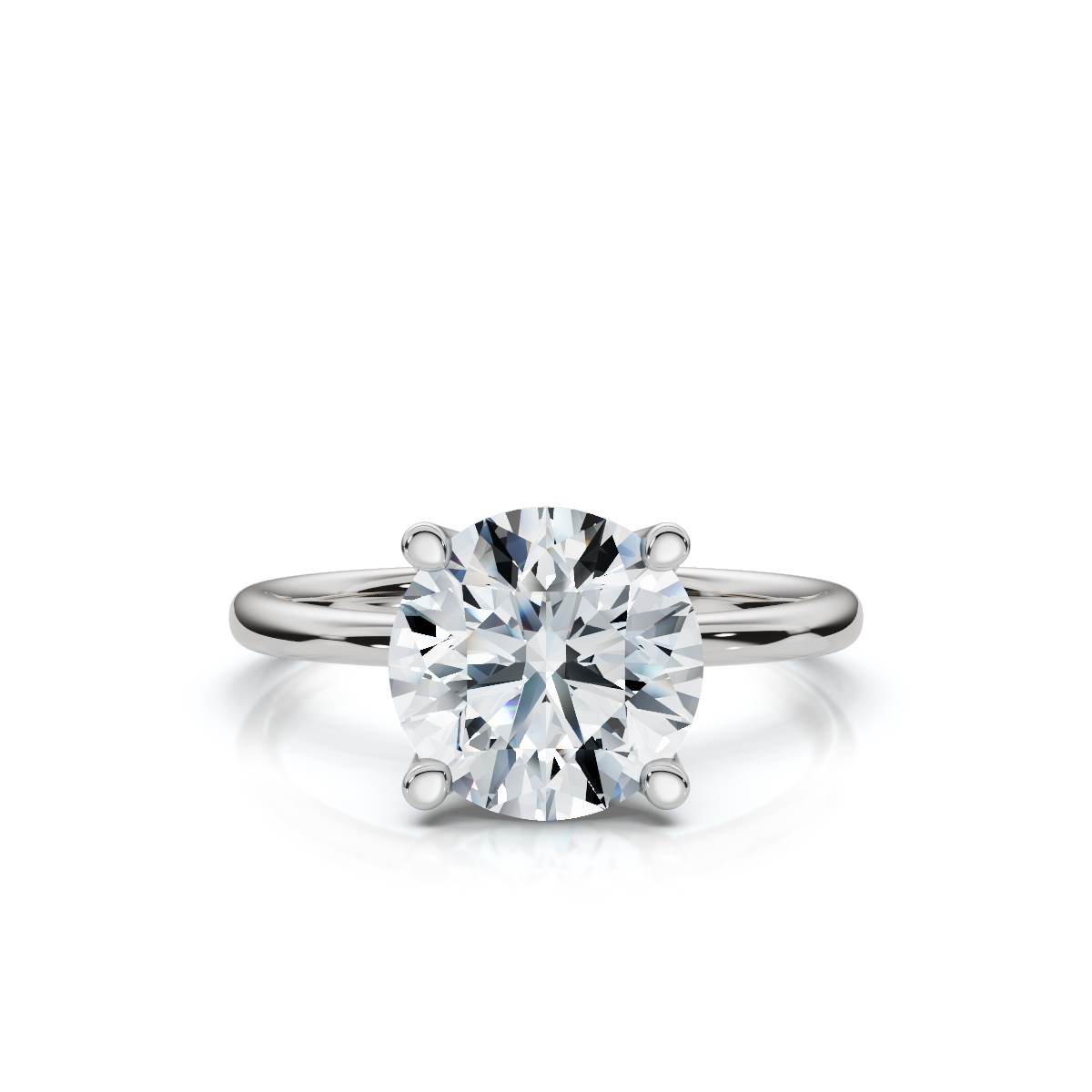 14K White Gold Miralys Solitaire Engagement Ring 