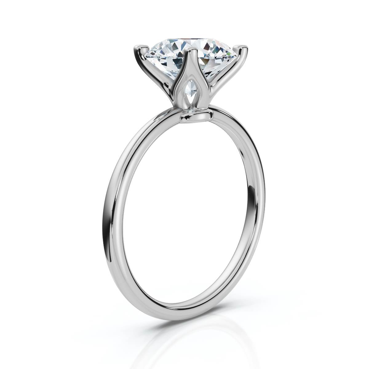 14K White Gold Miralys Solitaire Engagement Ring 
