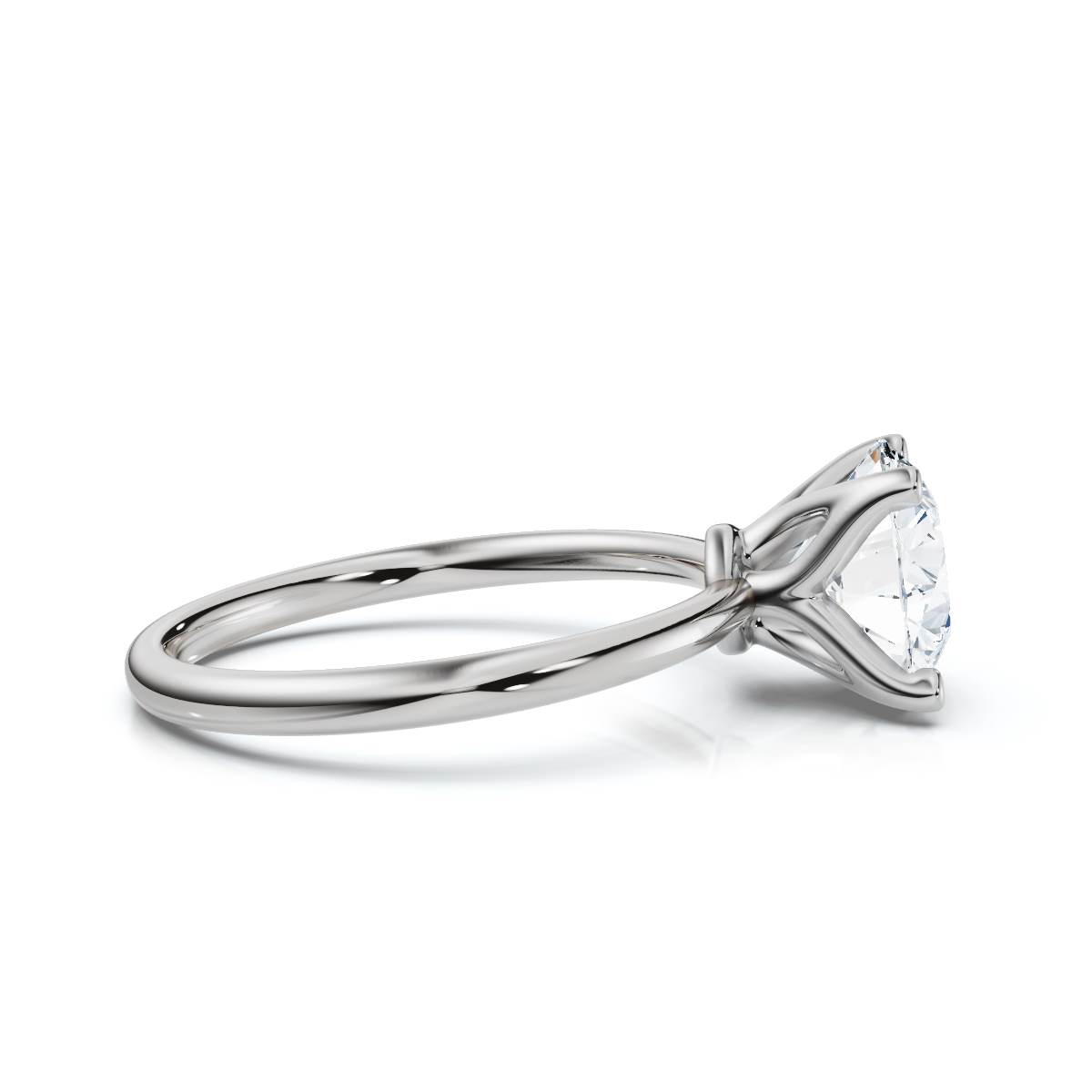 14K White Gold Miralys Solitaire Engagement Ring 