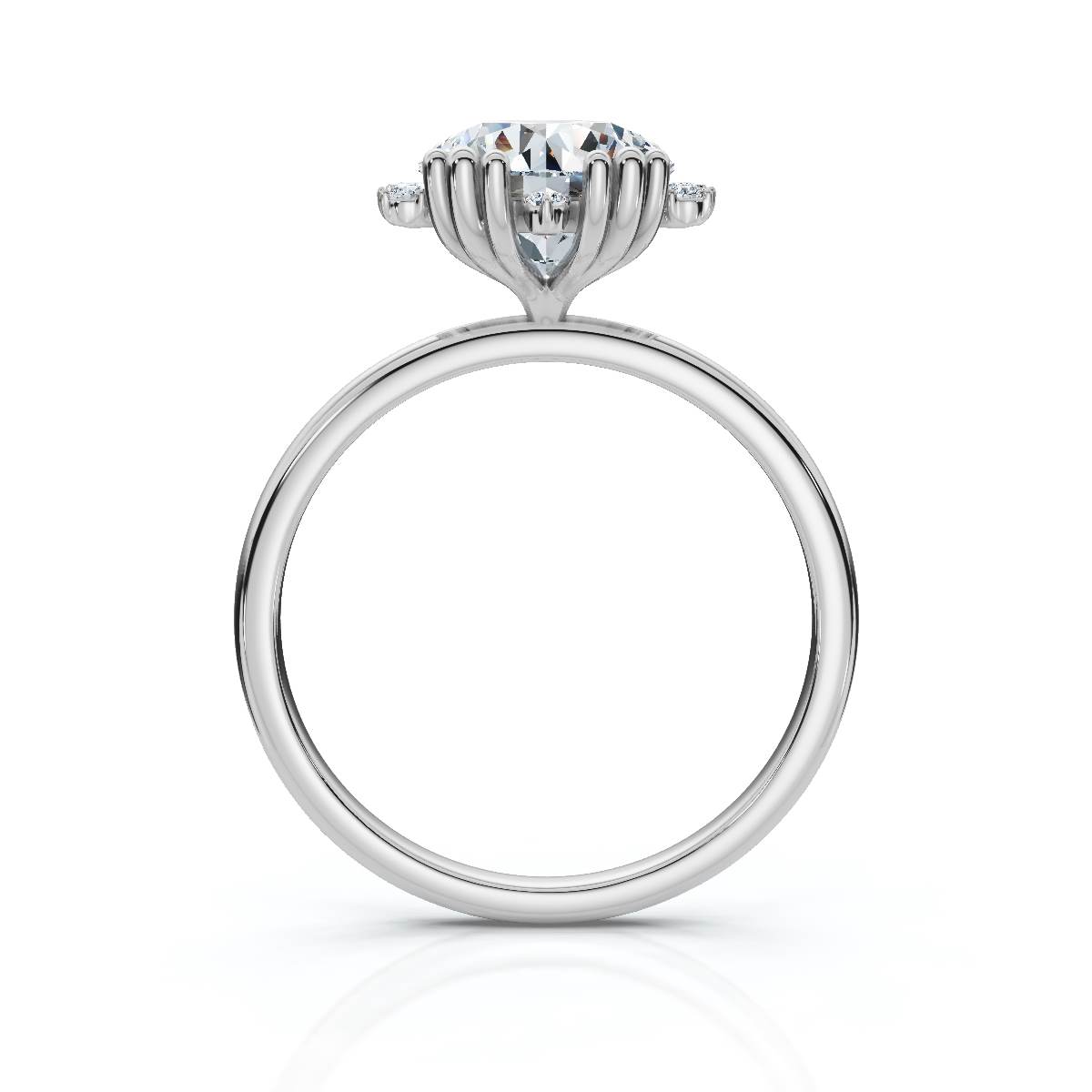 14K White Gold Auriel Halo Lab Grown Diamond Ring (1/20 ct. tw)
