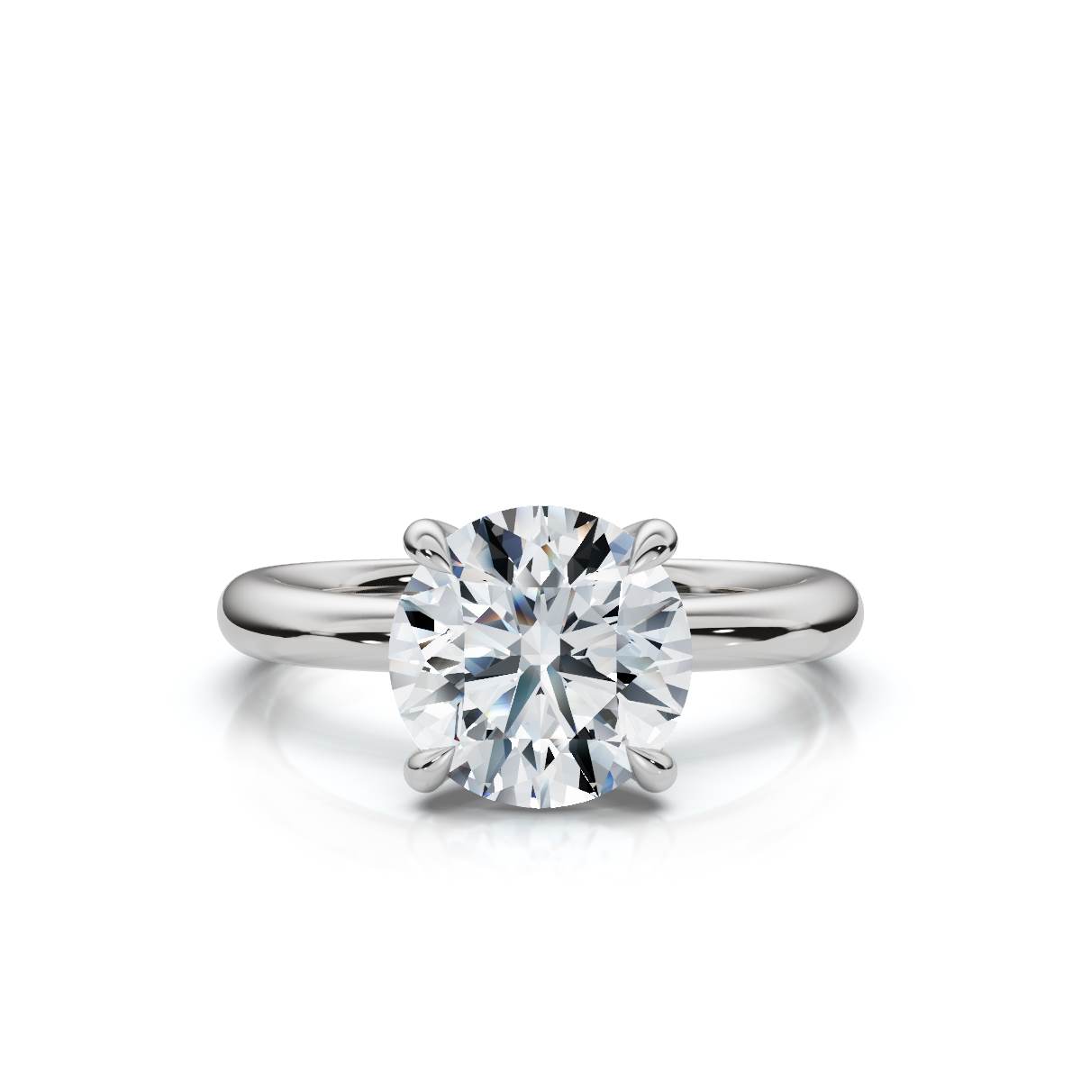 14K White Gold Lioraen Solitaire Engagement Ring 