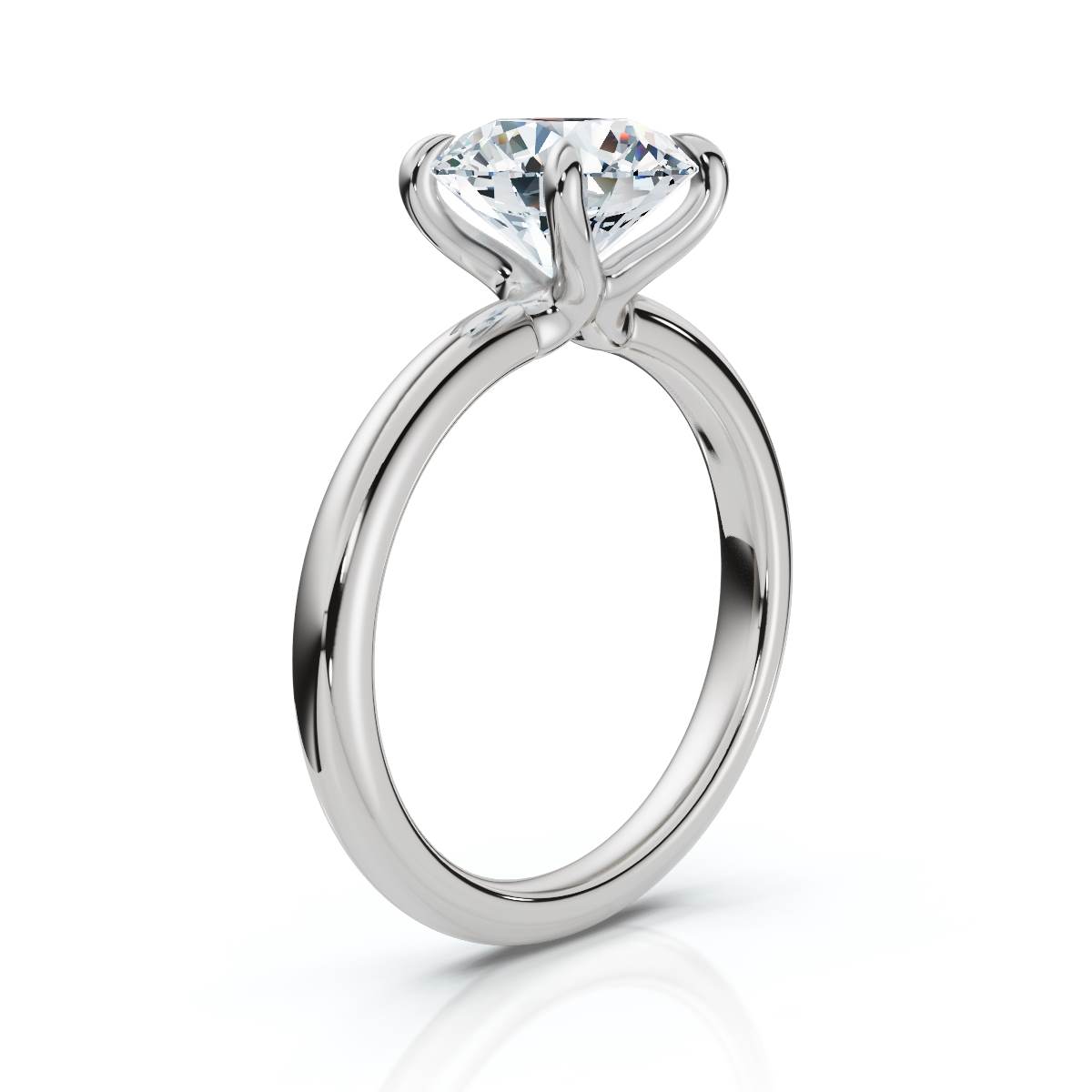14K White Gold Lioraen Solitaire Engagement Ring 