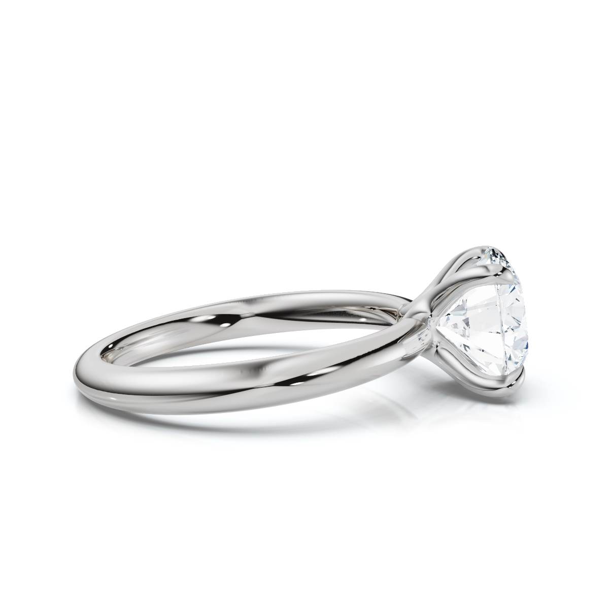 14K White Gold Lioraen Solitaire Engagement Ring 
