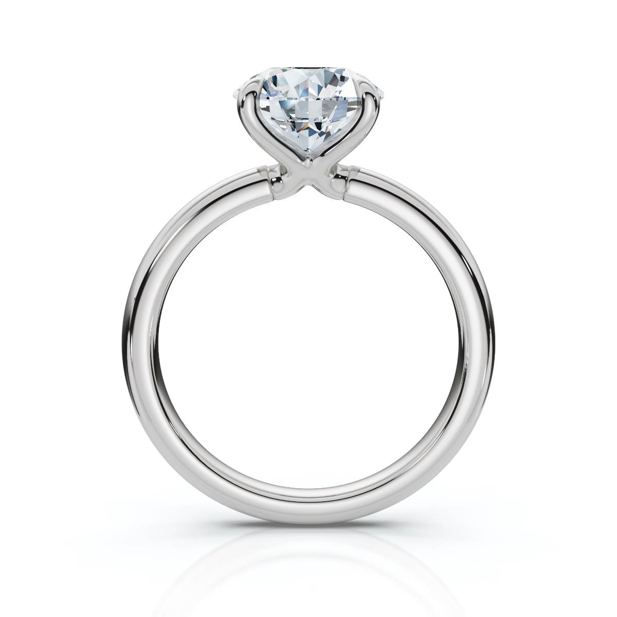 14K White Gold Lioraen Solitaire Engagement Ring 