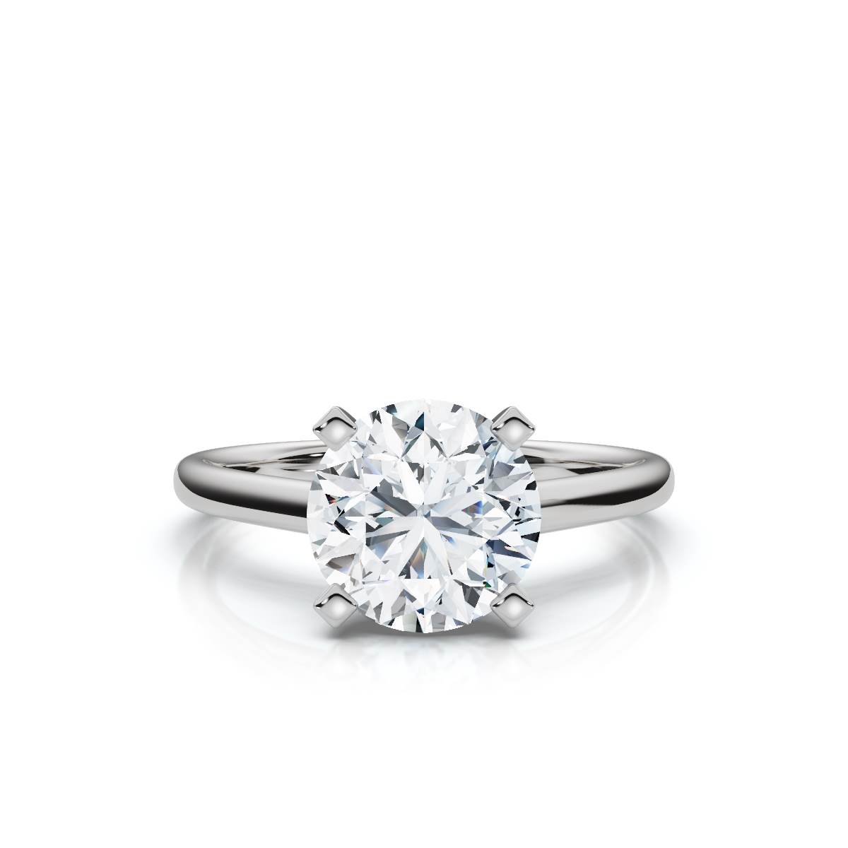 14K White Gold Elvyris Hidden Accents Lab Grown Diamond Ring (1/20 ct. tw)