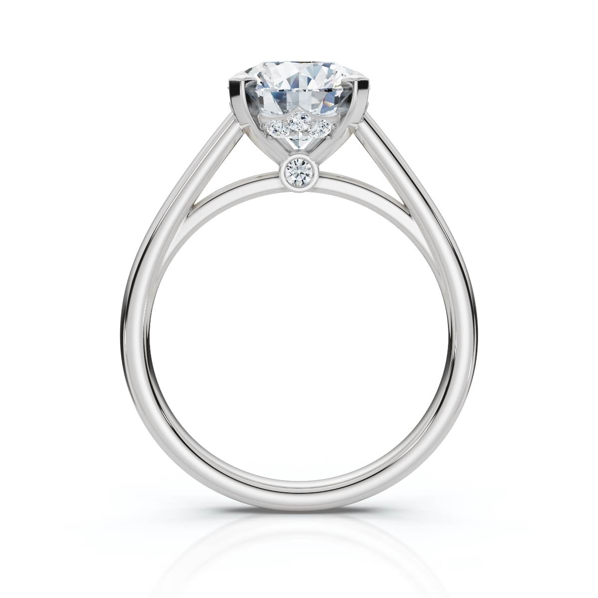 14K White Gold Elvyris Hidden Accents Lab Grown Diamond Ring (1/20 ct. tw)