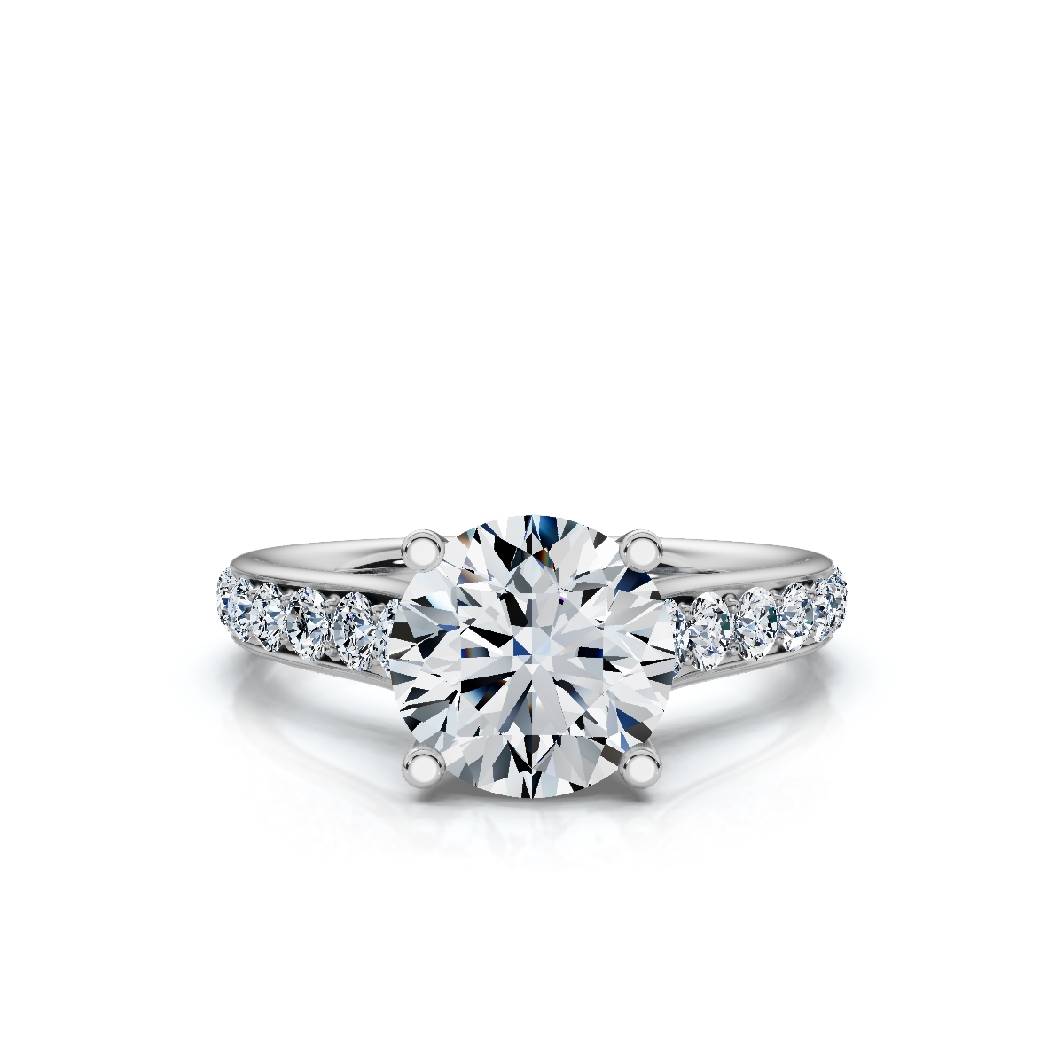 14K White Gold Gretta Hidden Accents Lab Grown Diamond Ring (1/2 ct. tw)