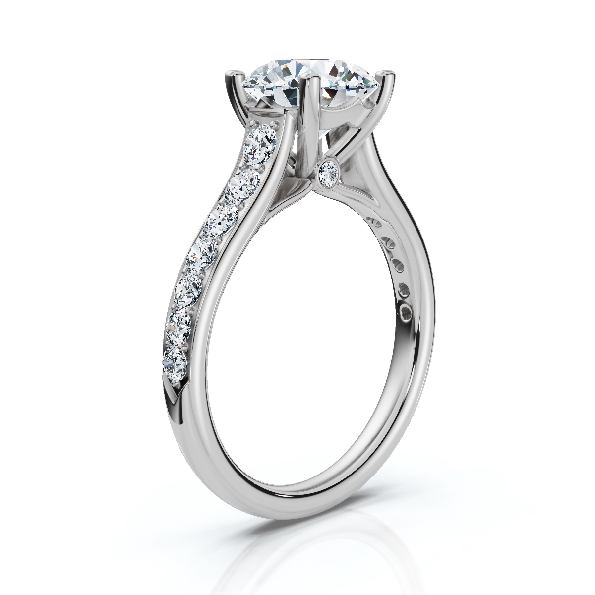 14K White Gold Gretta Hidden Accents Lab Grown Diamond Ring (1/2 ct. tw)