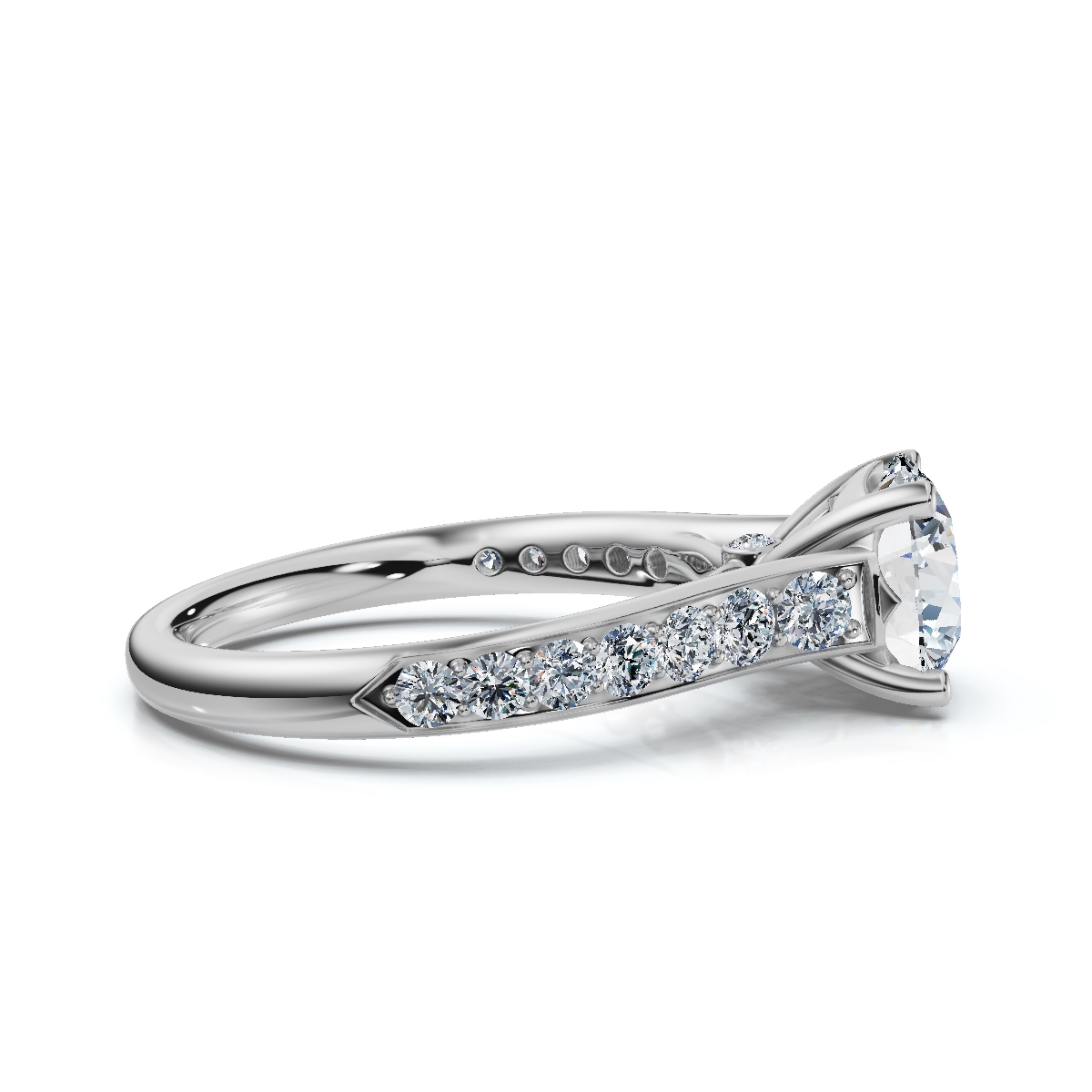 14K White Gold Gretta Hidden Accents Lab Grown Diamond Ring (1/2 ct. tw)