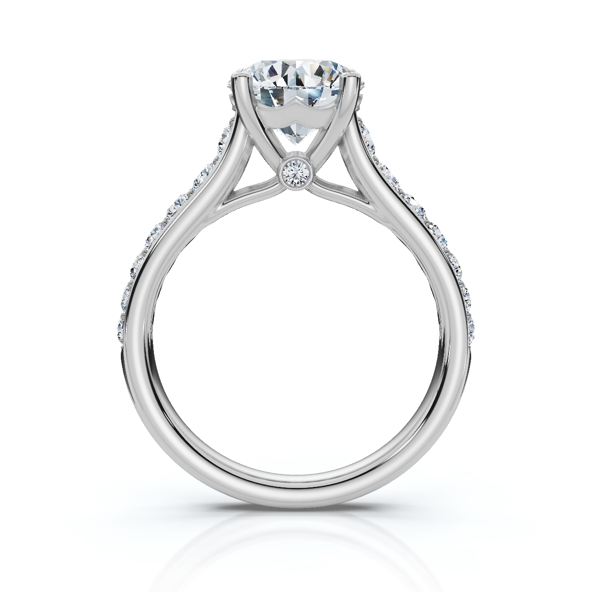 14K White Gold Gretta Hidden Accents Lab Grown Diamond Ring (1/2 ct. tw)