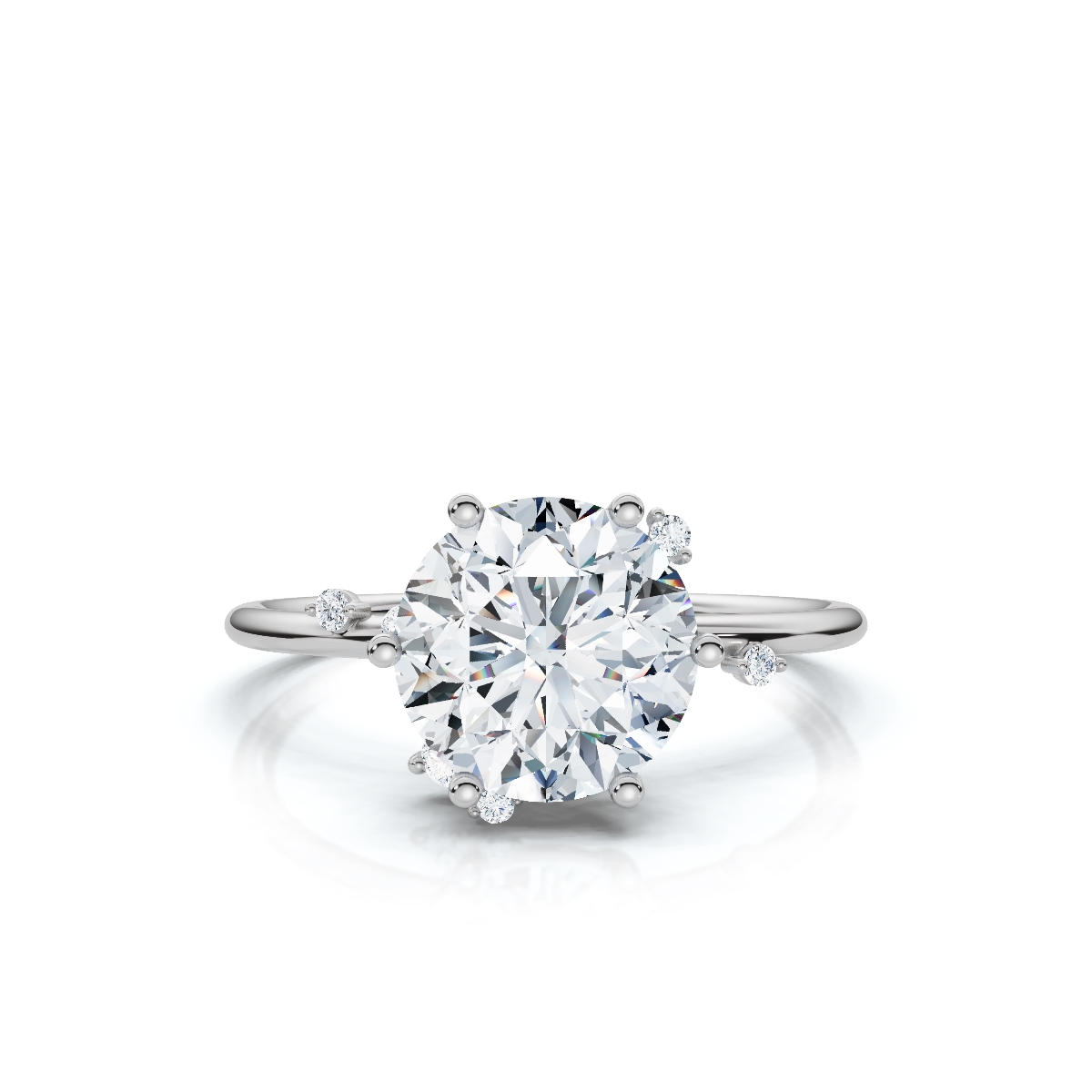 14K White Gold Moxie Lab Grown Diamond Ring (1/20 ct. tw)