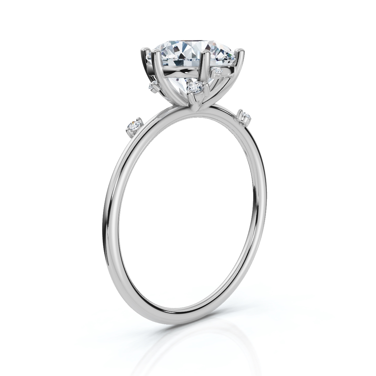 14K White Gold Moxie Lab Grown Diamond Ring (1/20 ct. tw)