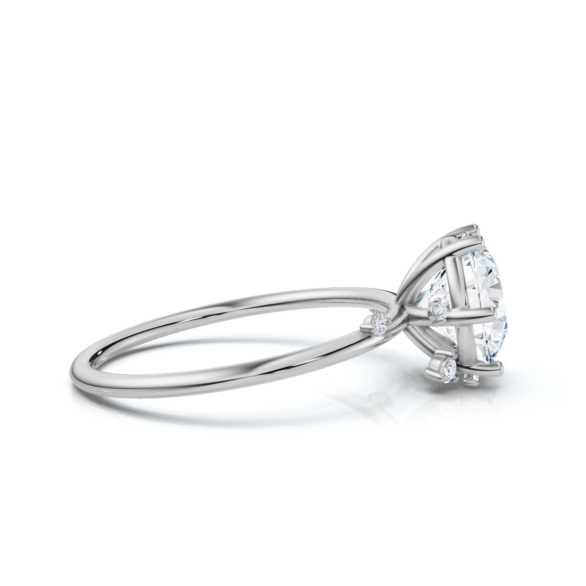 14K White Gold Moxie Lab Grown Diamond Ring (1/20 ct. tw)
