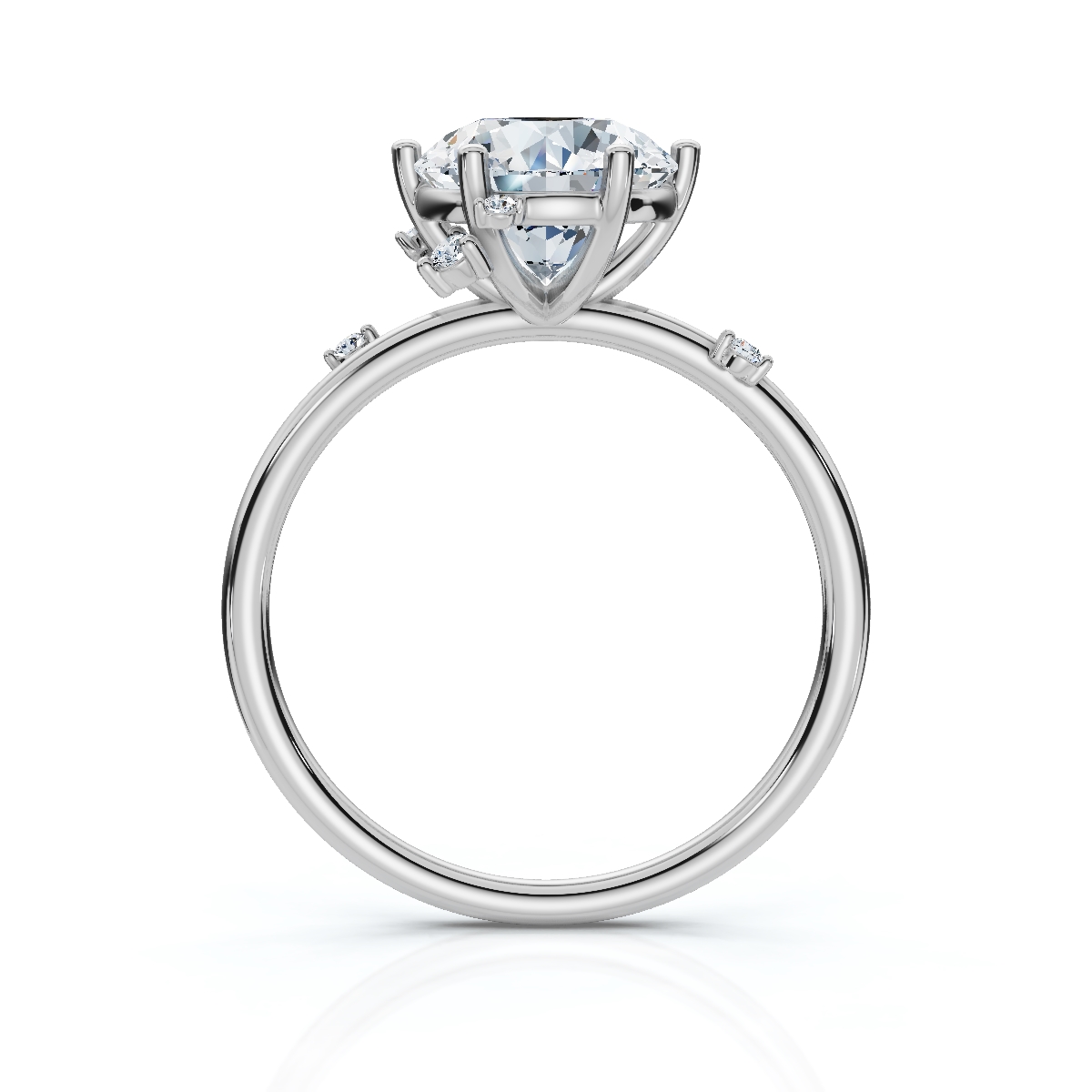 14K White Gold Moxie Lab Grown Diamond Ring (1/20 ct. tw)