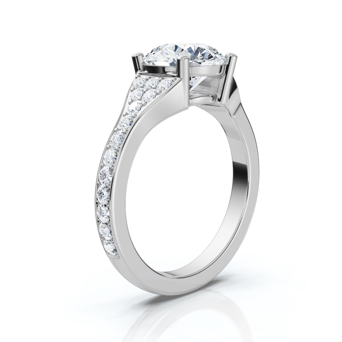 14K White Gold Perlita Accents Lab Grown Diamond Ring (2/5 ct. tw)