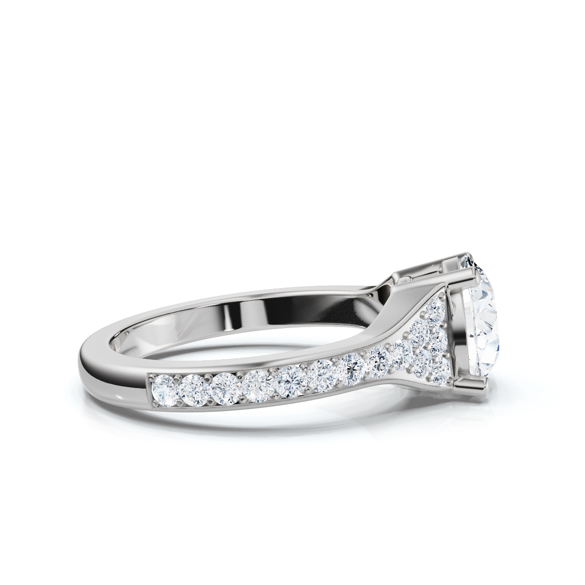14K White Gold Perlita Accents Lab Grown Diamond Ring (2/5 ct. tw)