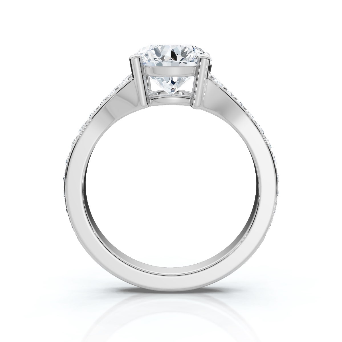 14K White Gold Perlita Accents Lab Grown Diamond Ring (2/5 ct. tw)