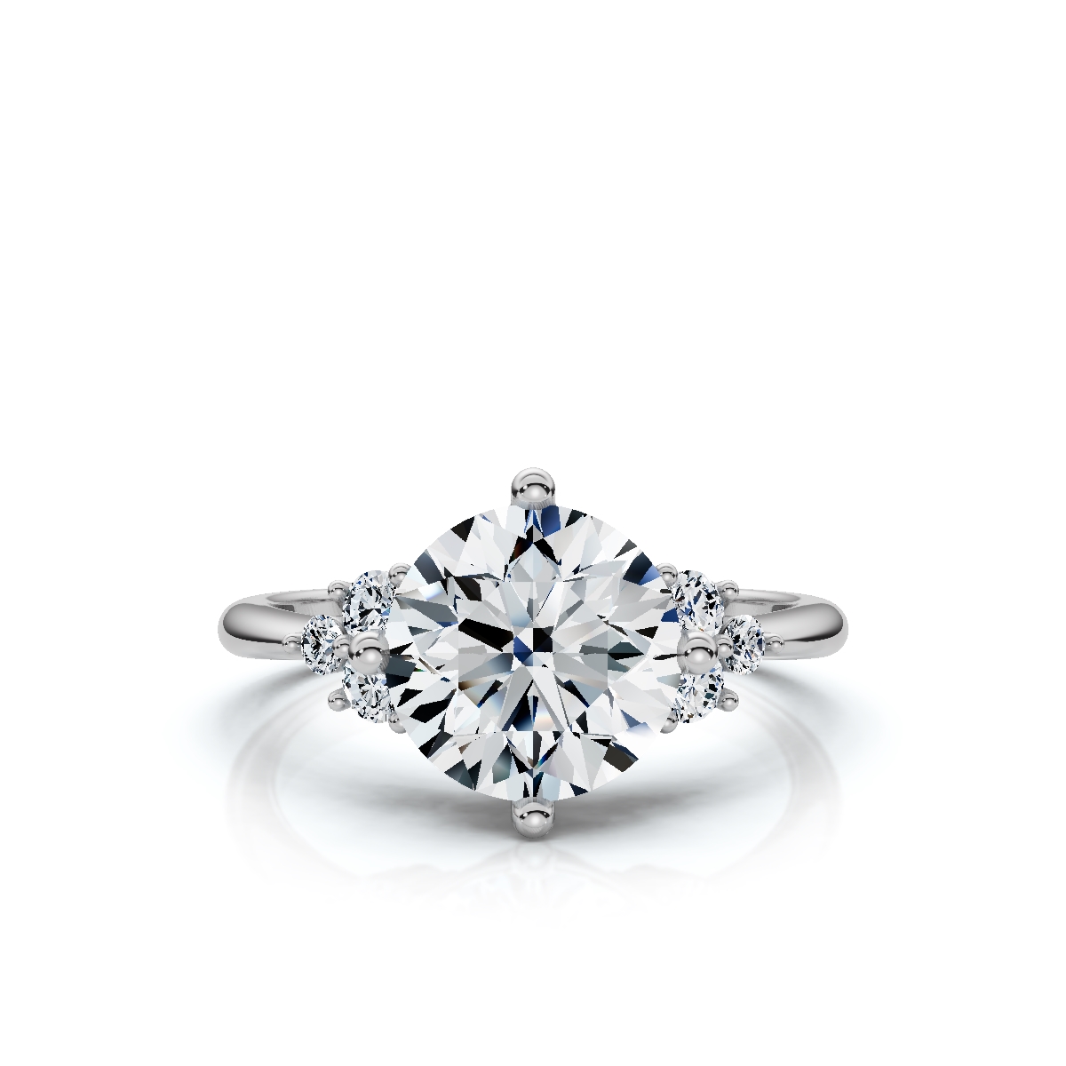 14K White Gold Jazzlyn Accents Lab Grown Diamond Ring (1/6 ct. tw)