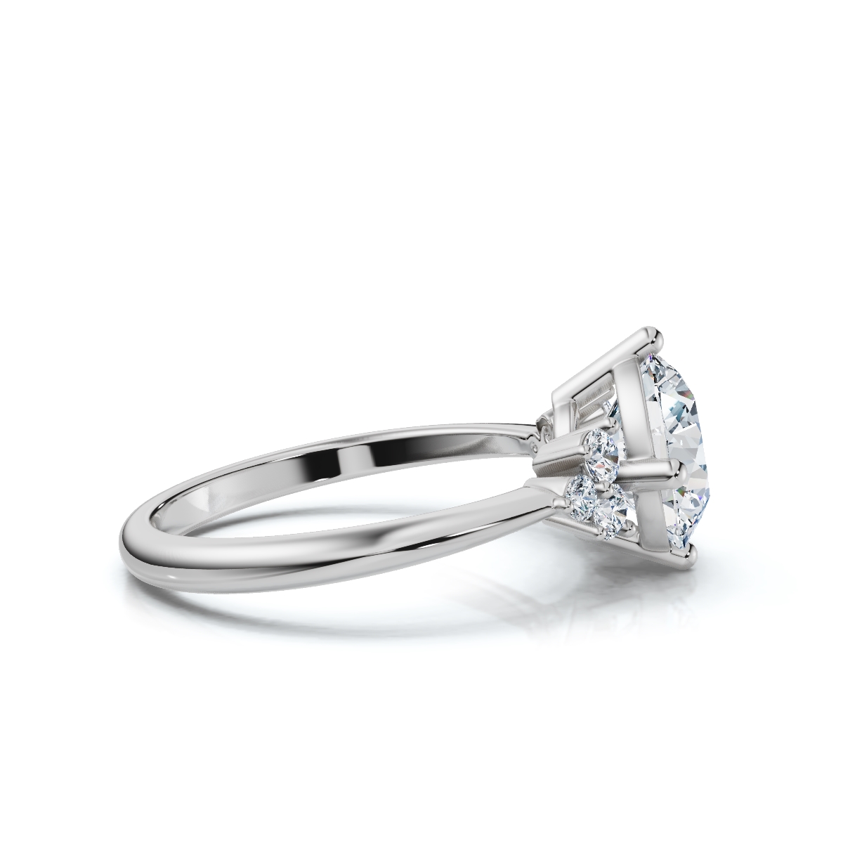 14K White Gold Jazzlyn Accents Lab Grown Diamond Ring (1/6 ct. tw)