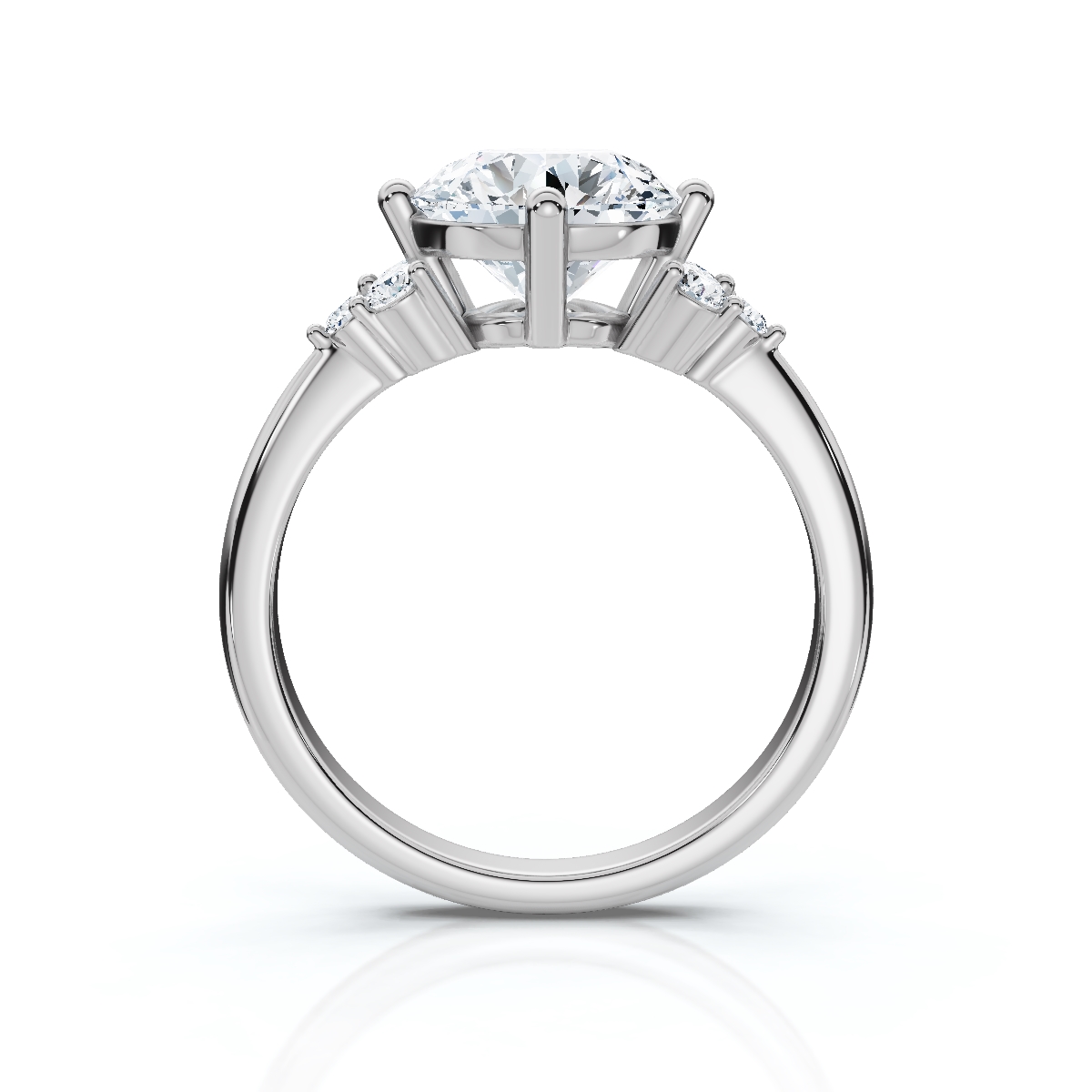 14K White Gold Jazzlyn Accents Lab Grown Diamond Ring (1/6 ct. tw)