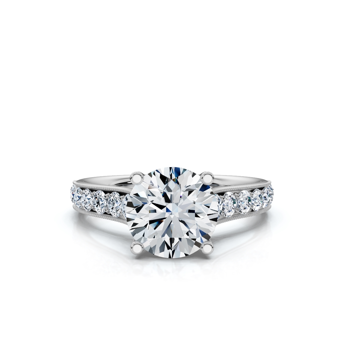 14K White Gold Kaeli Hidden Accents Lab Grown Diamond Ring (1/2 ct. tw)