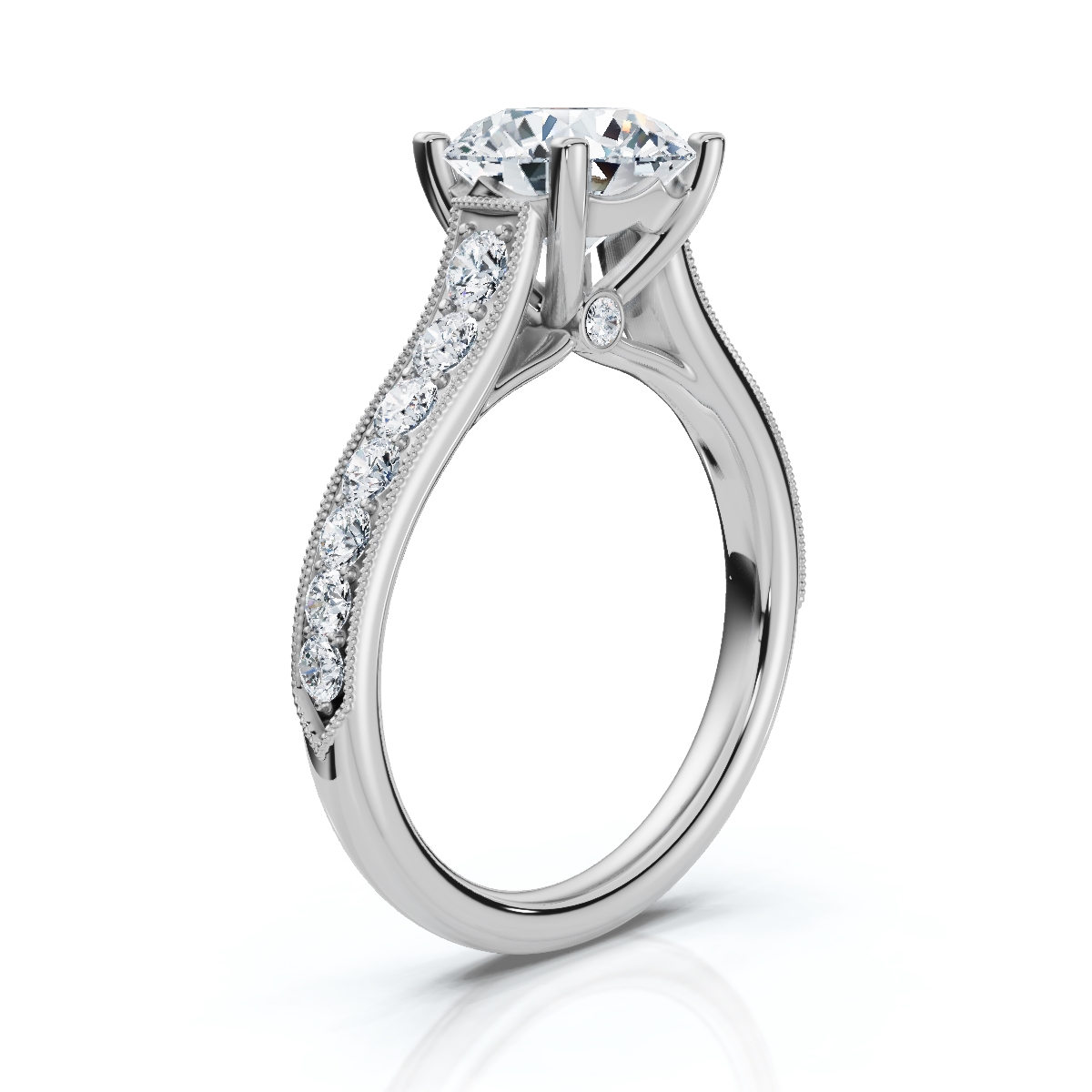 14K White Gold Kaeli Hidden Accents Lab Grown Diamond Ring (1/2 ct. tw)