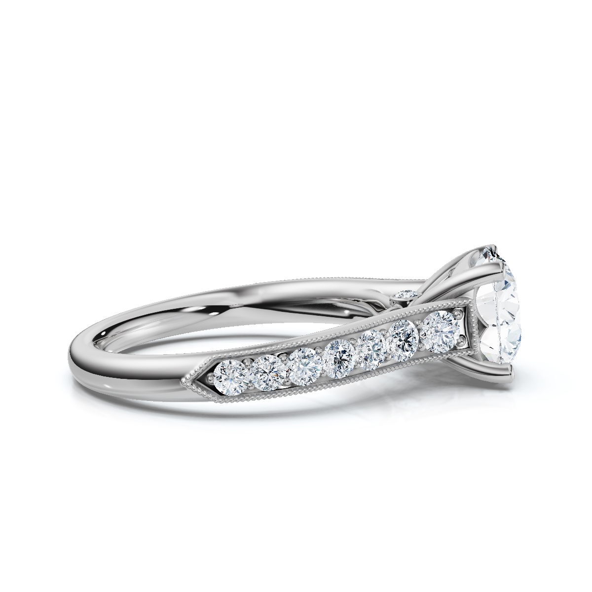 14K White Gold Kaeli Hidden Accents Lab Grown Diamond Ring (1/2 ct. tw)
