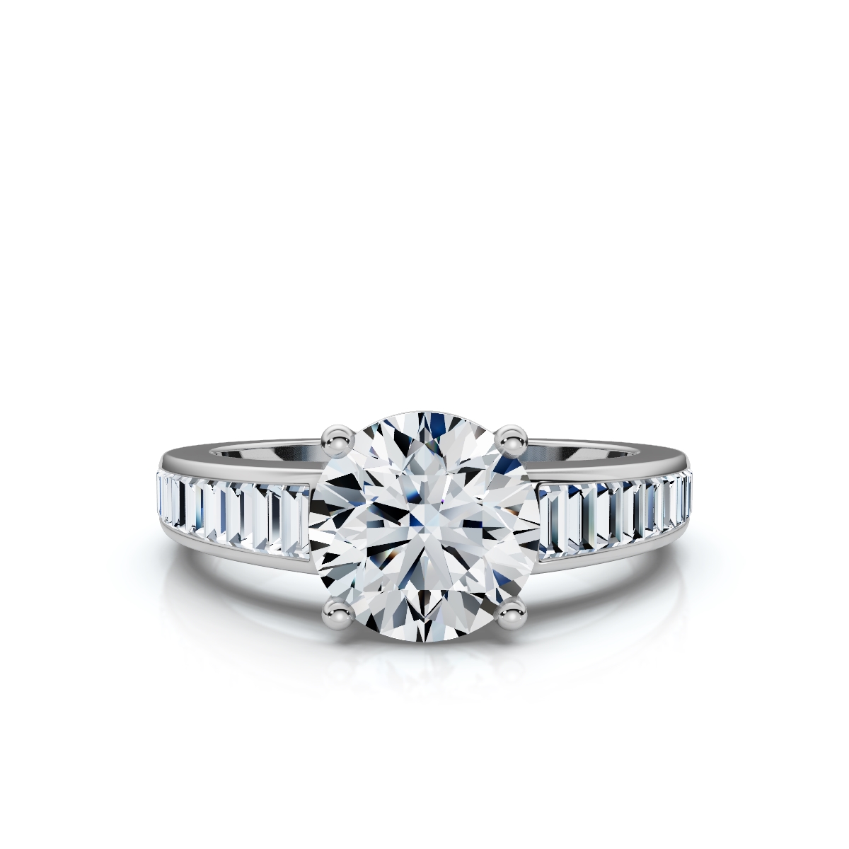 14K White Gold Nairi Accents Lab Grown Diamond Ring (1 ct. tw)