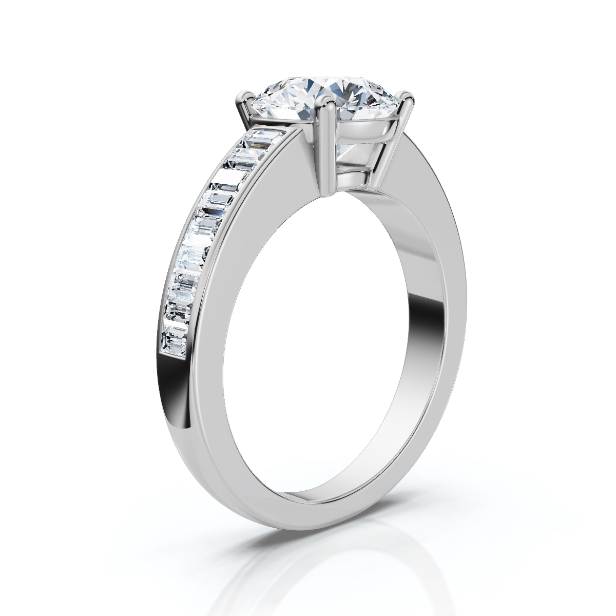 14K White Gold Nairi Accents Lab Grown Diamond Ring (1 ct. tw)