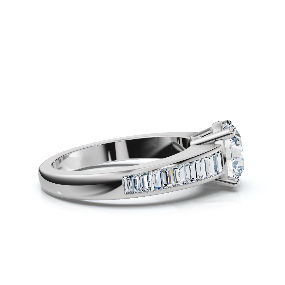14K White Gold Nairi Accents Lab Grown Diamond Ring (1 ct. tw)