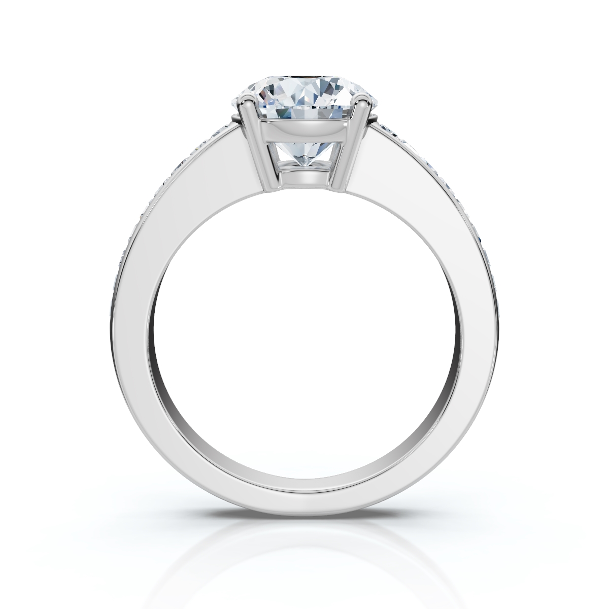 14K White Gold Nairi Accents Lab Grown Diamond Ring (1 ct. tw)