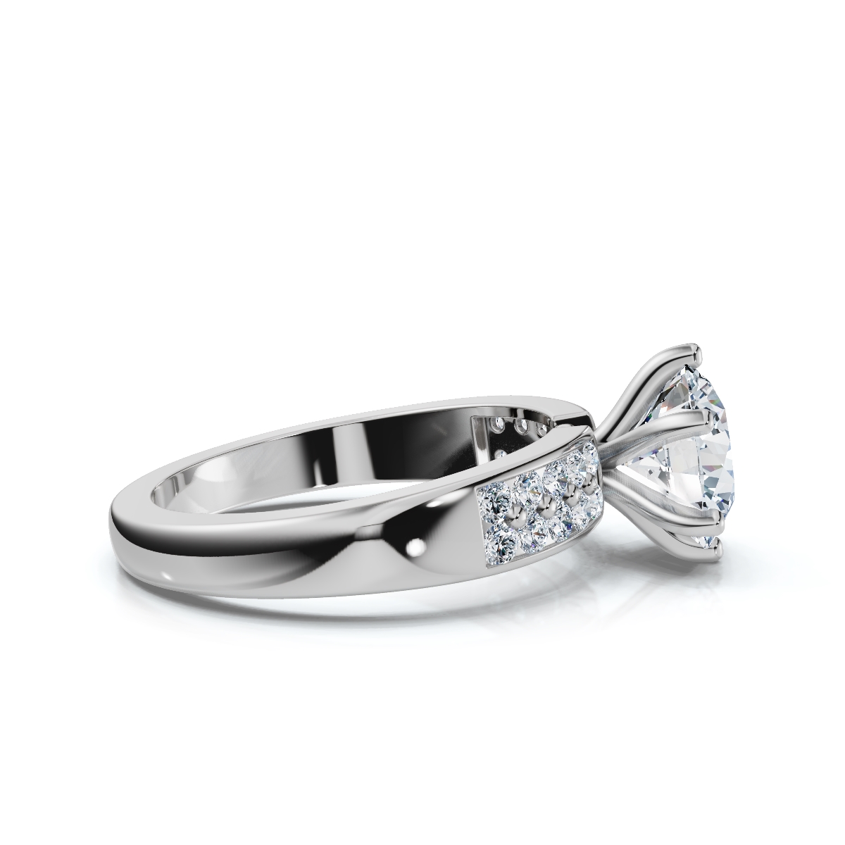 14K White Gold Fiore Accents Lab Grown Diamond Ring (1/4 ct. tw)