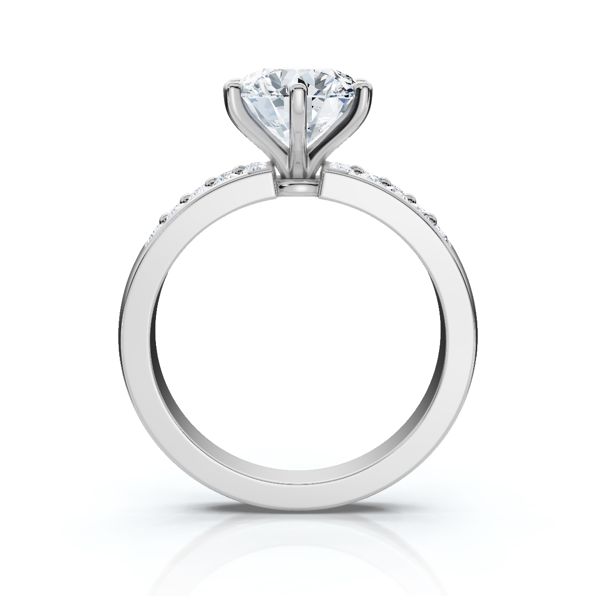 14K White Gold Fiore Accents Lab Grown Diamond Ring (1/4 ct. tw)
