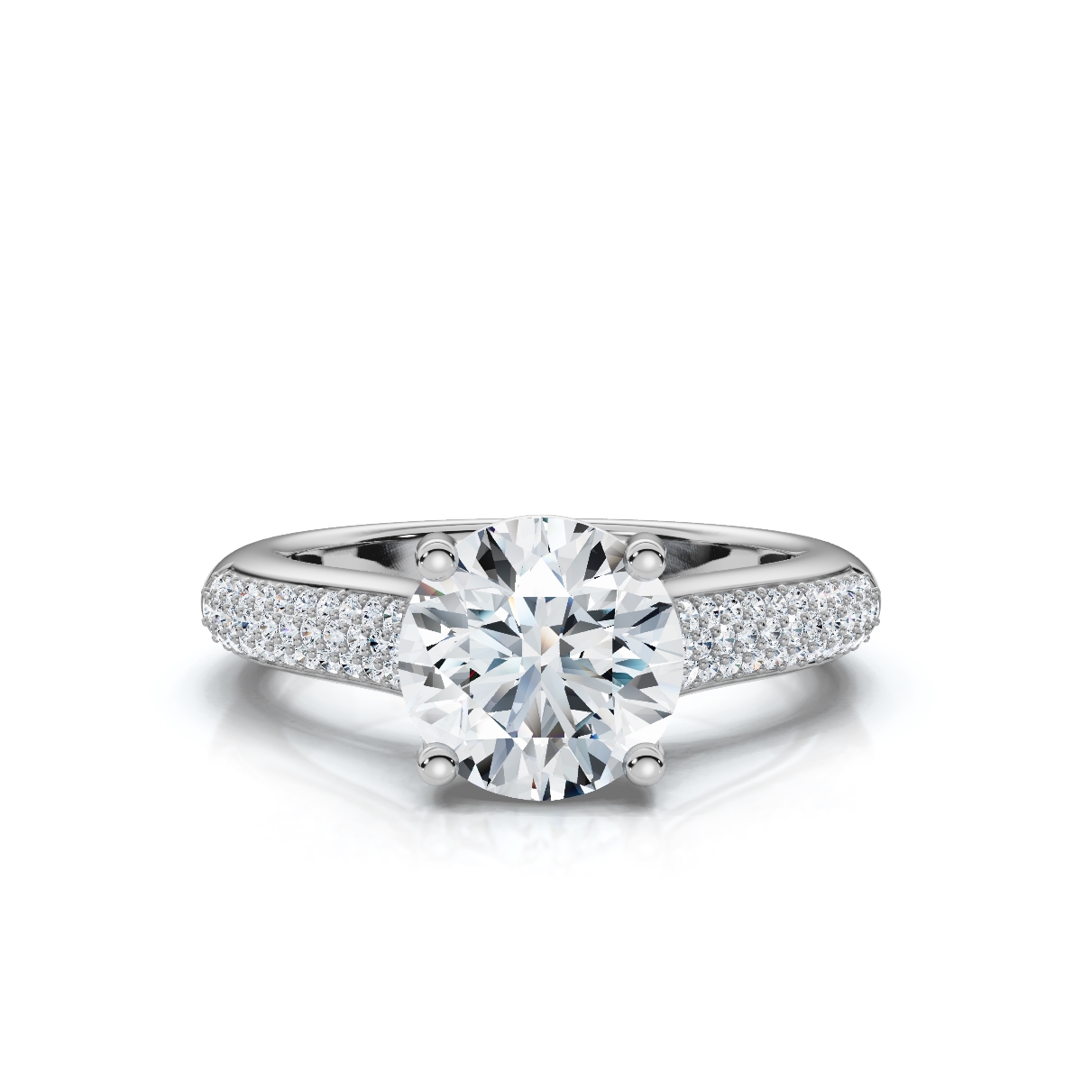 14K White Gold Freyja Hidden Accents Lab Grown Diamond Ring (1/5 ct. tw)