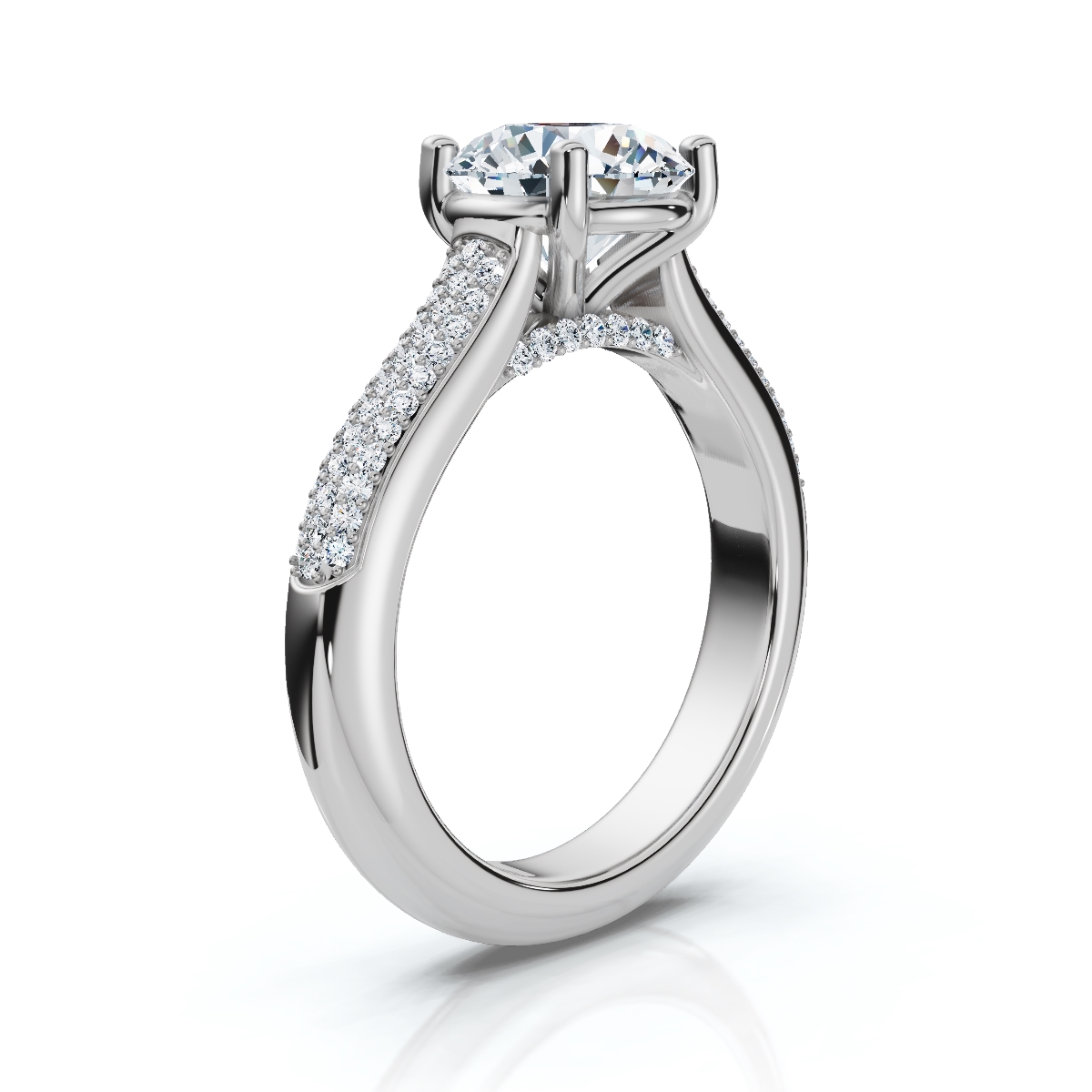 14K White Gold Freyja Hidden Accents Lab Grown Diamond Ring (1/5 ct. tw)