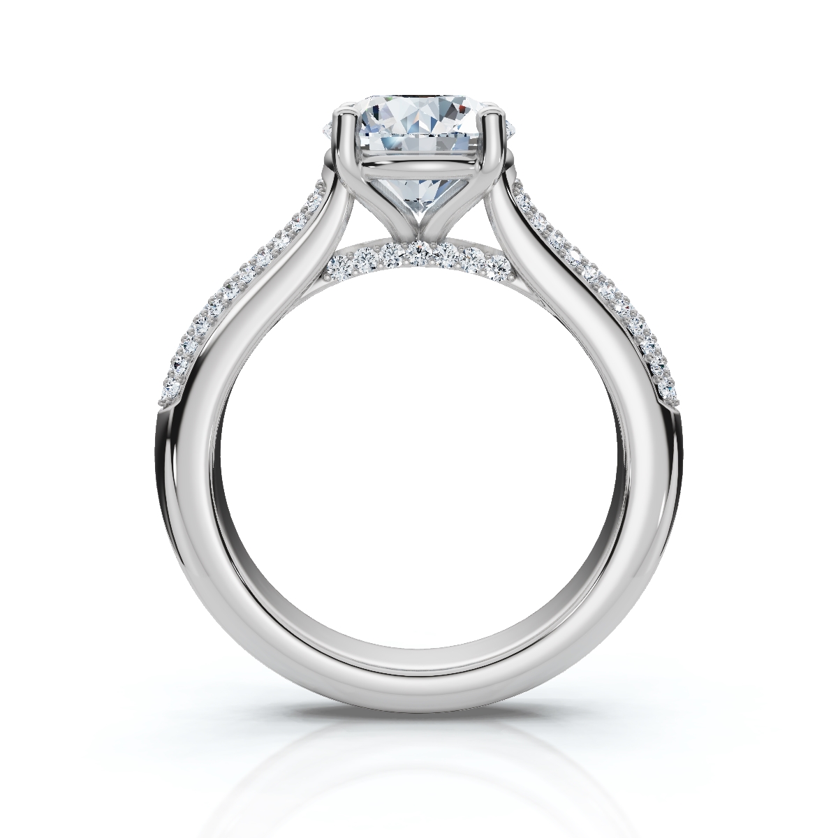 14K White Gold Freyja Hidden Accents Lab Grown Diamond Ring (1/5 ct. tw)