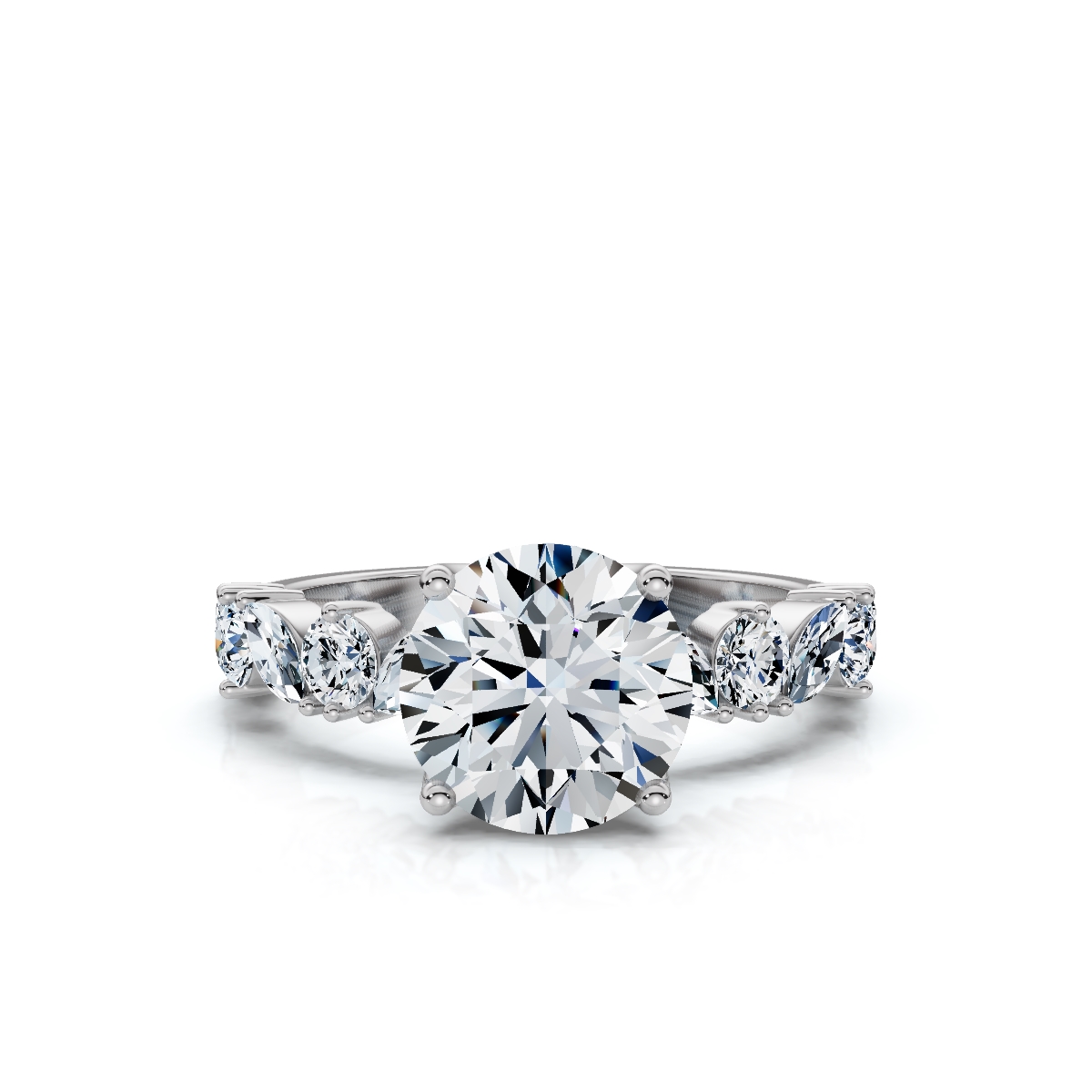14K White Gold Farrow Accents Lab Grown Diamond Ring (2/3 ct. tw)