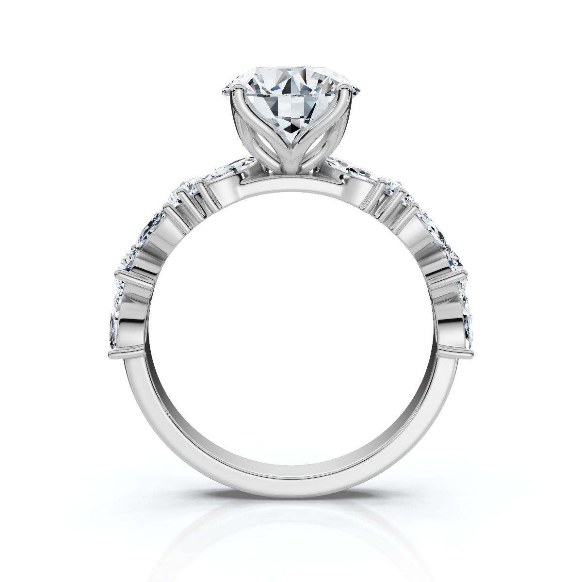 14K White Gold Farrow Accents Lab Grown Diamond Ring (2/3 ct. tw)