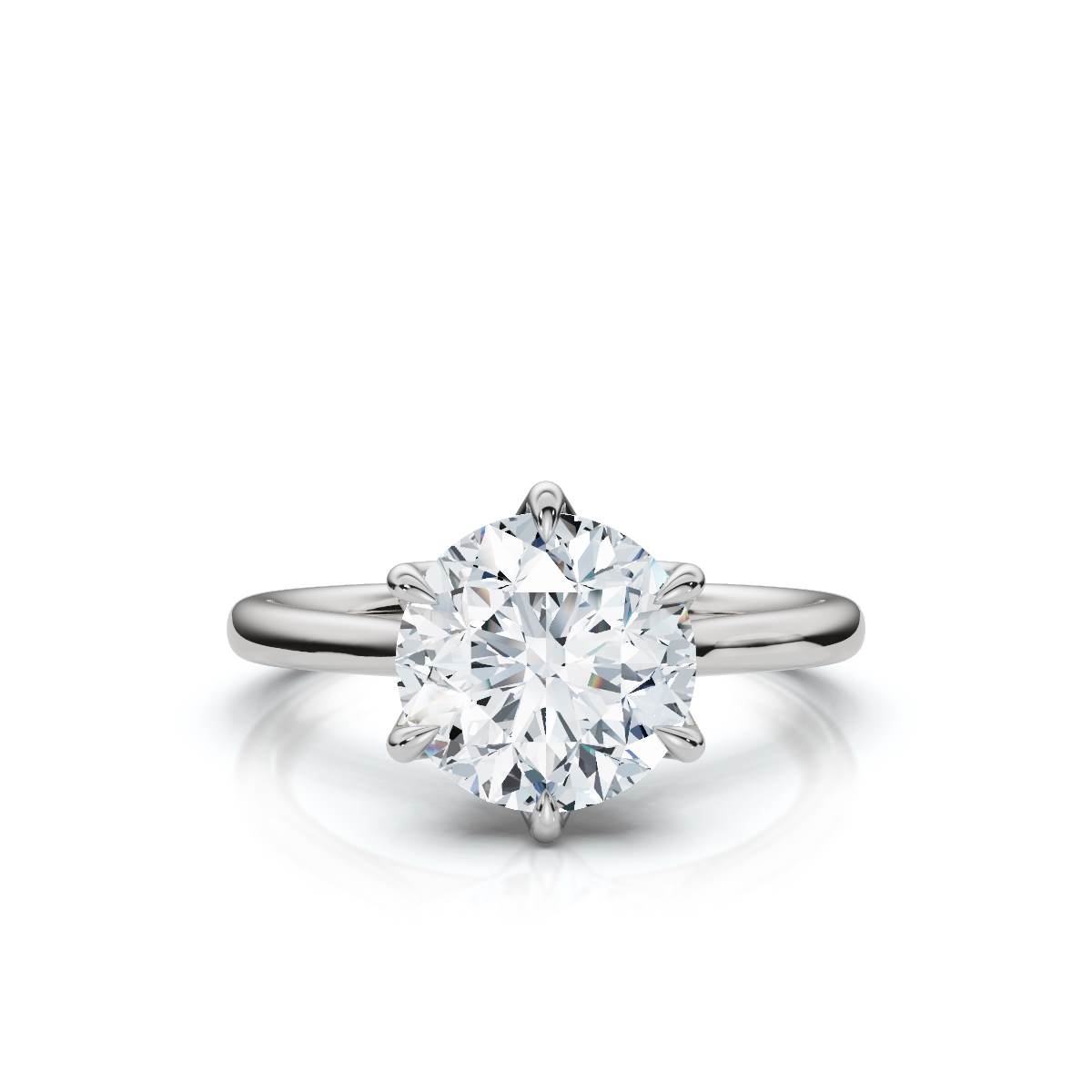 14K White Gold Quivara Solitaire Engagement Ring 