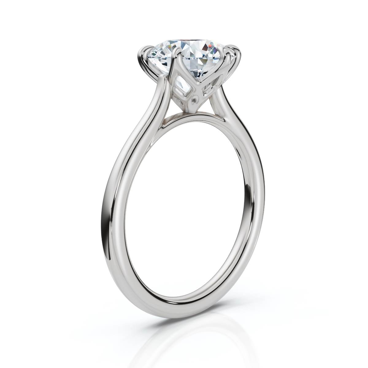 14K White Gold Quivara Solitaire Engagement Ring 