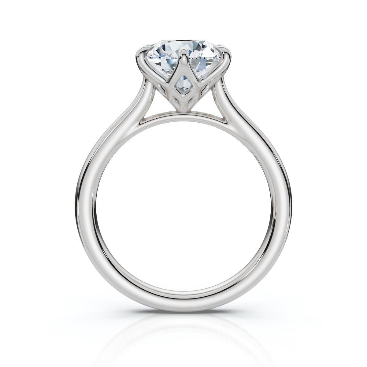 14K White Gold Quivara Solitaire Engagement Ring 