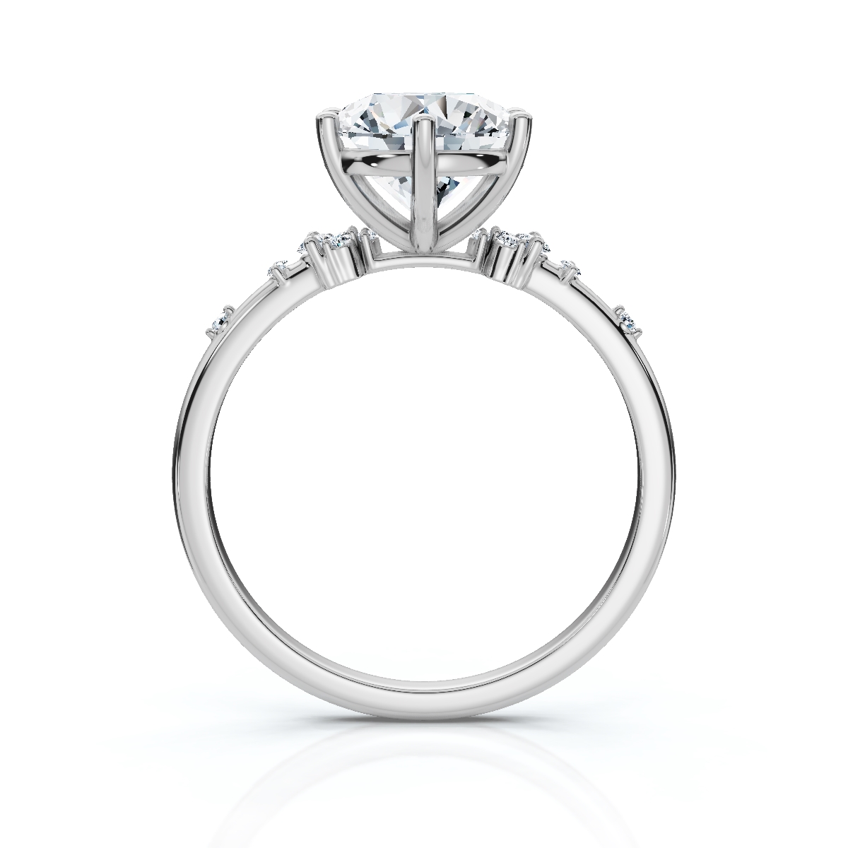 14K White Gold Atticus Accents Lab Grown Diamond Ring (1/10 ct. tw)