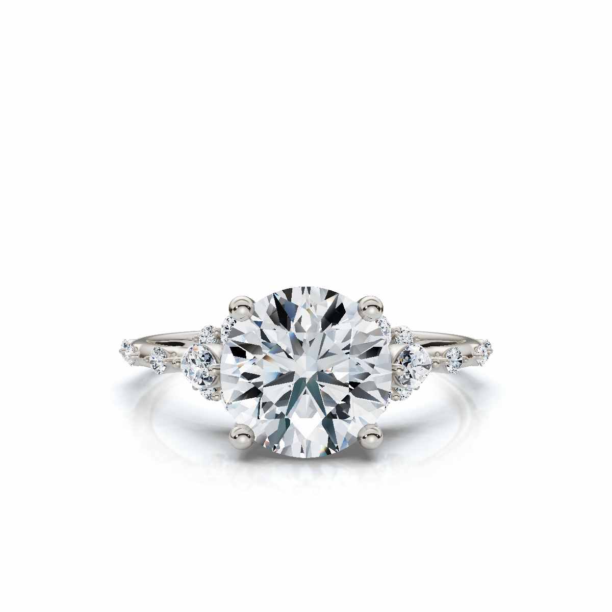 14K White Gold Daelis Accents Lab Grown Diamond Ring (1/4 ct. tw)