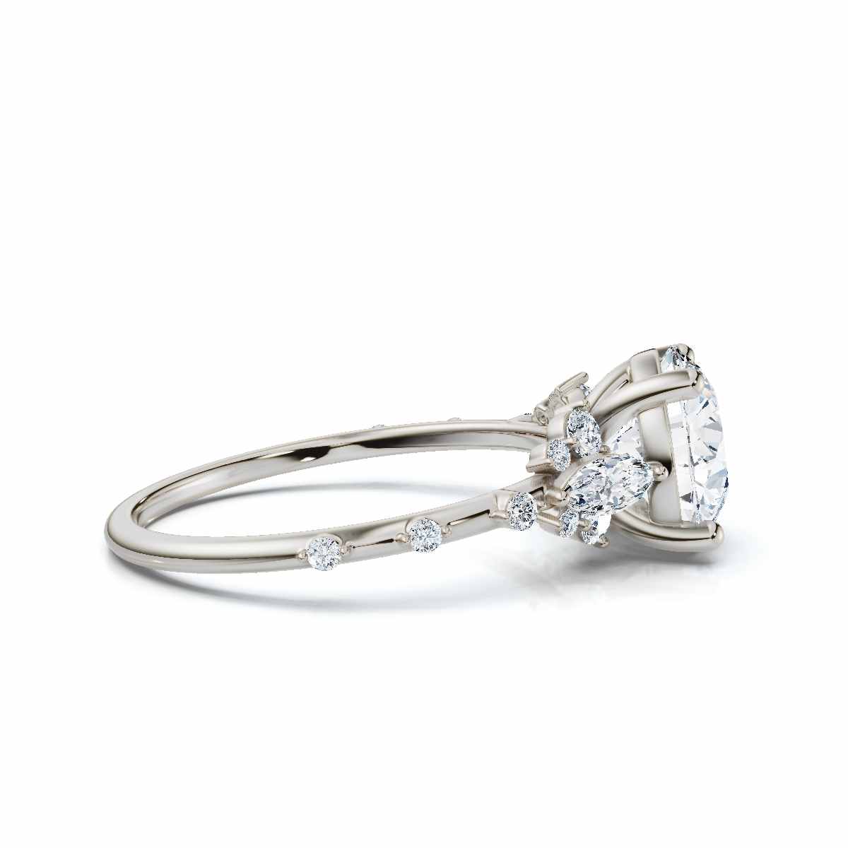 14K White Gold Daelis Accents Lab Grown Diamond Ring (1/4 ct. tw)