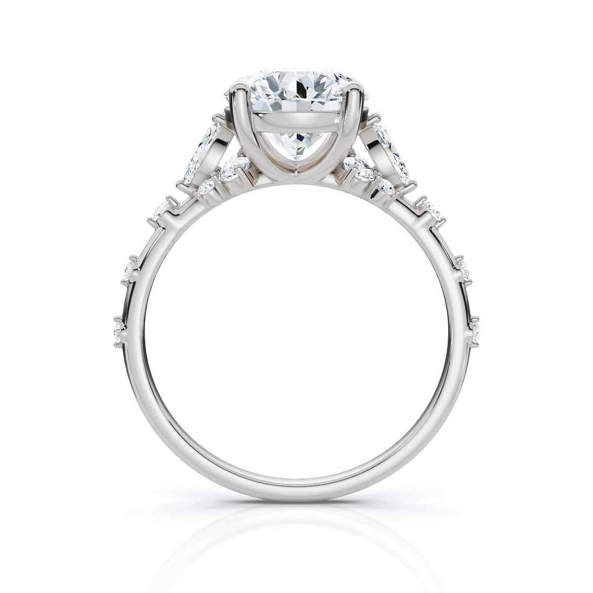 14K White Gold Daelis Accents Lab Grown Diamond Ring (1/4 ct. tw)
