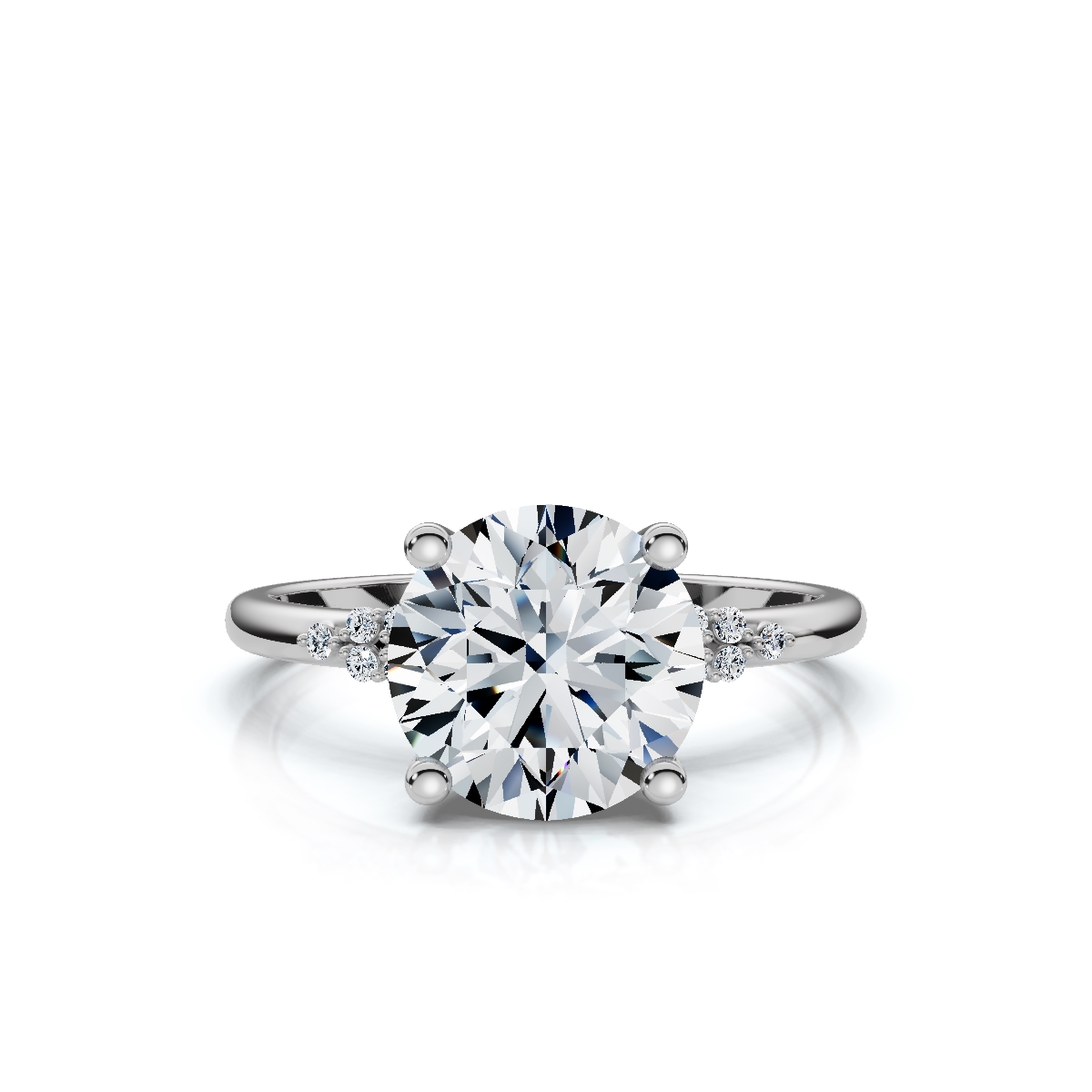14K White Gold Collins Accents Lab Grown Diamond Ring (1/20 ct. tw)