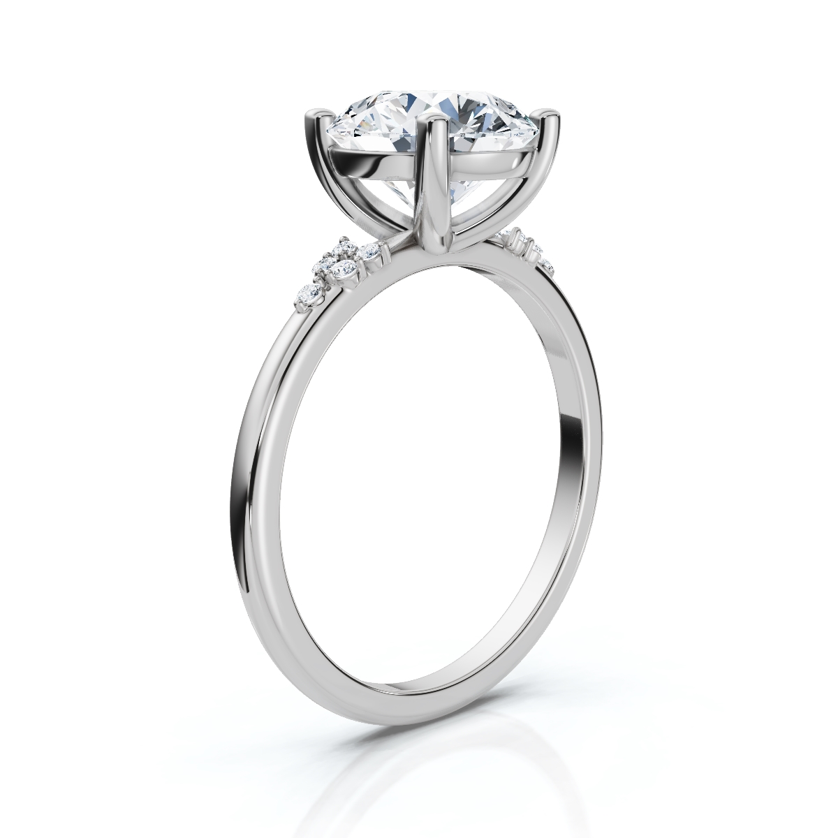 14K White Gold Collins Accents Lab Grown Diamond Ring (1/20 ct. tw)
