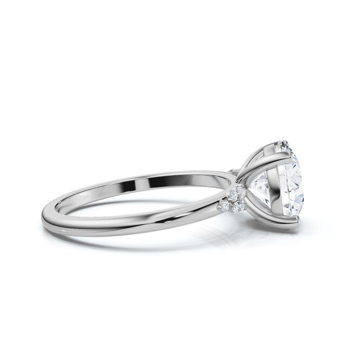 14K White Gold Collins Accents Lab Grown Diamond Ring (1/20 ct. tw)