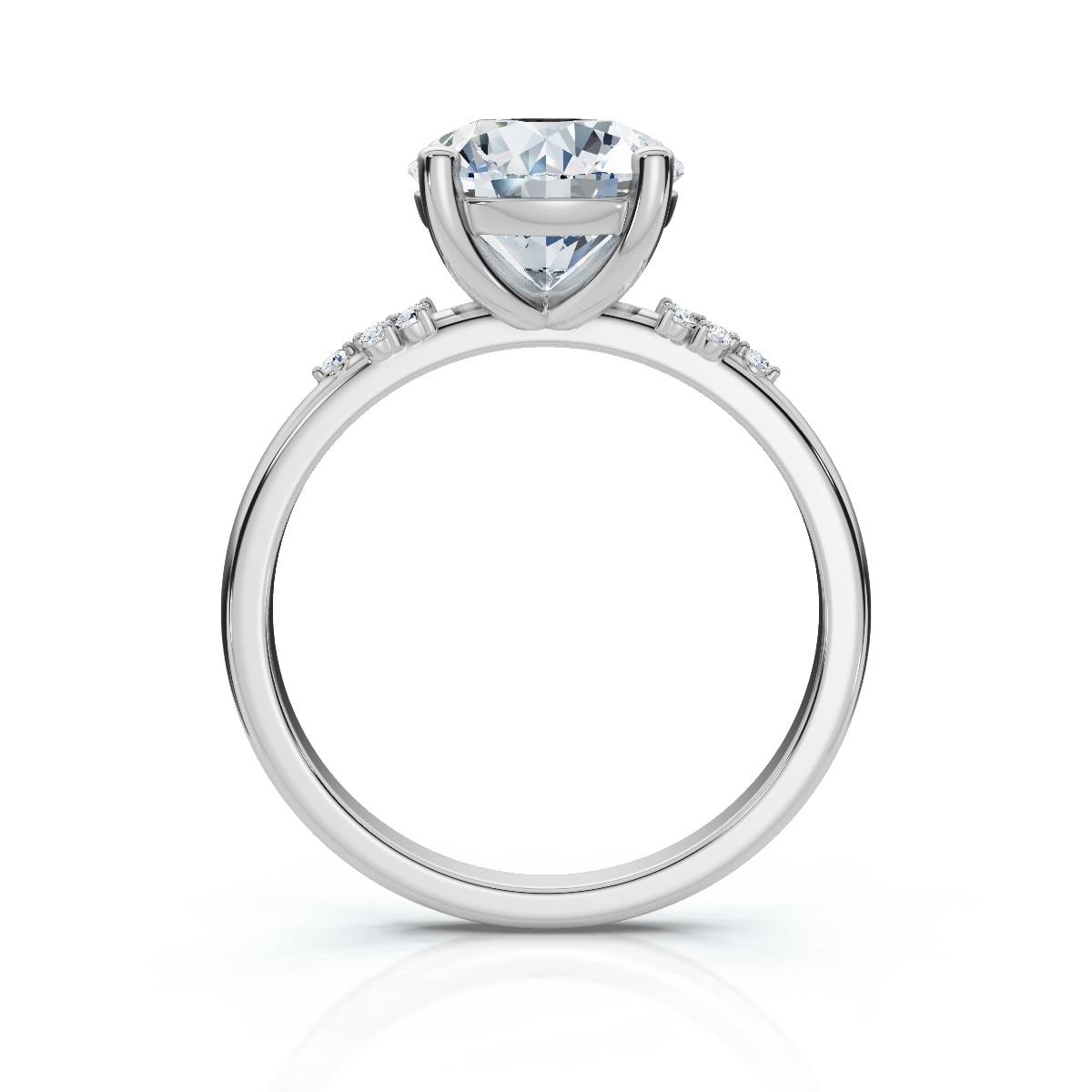 14K White Gold Collins Accents Lab Grown Diamond Ring (1/20 ct. tw)