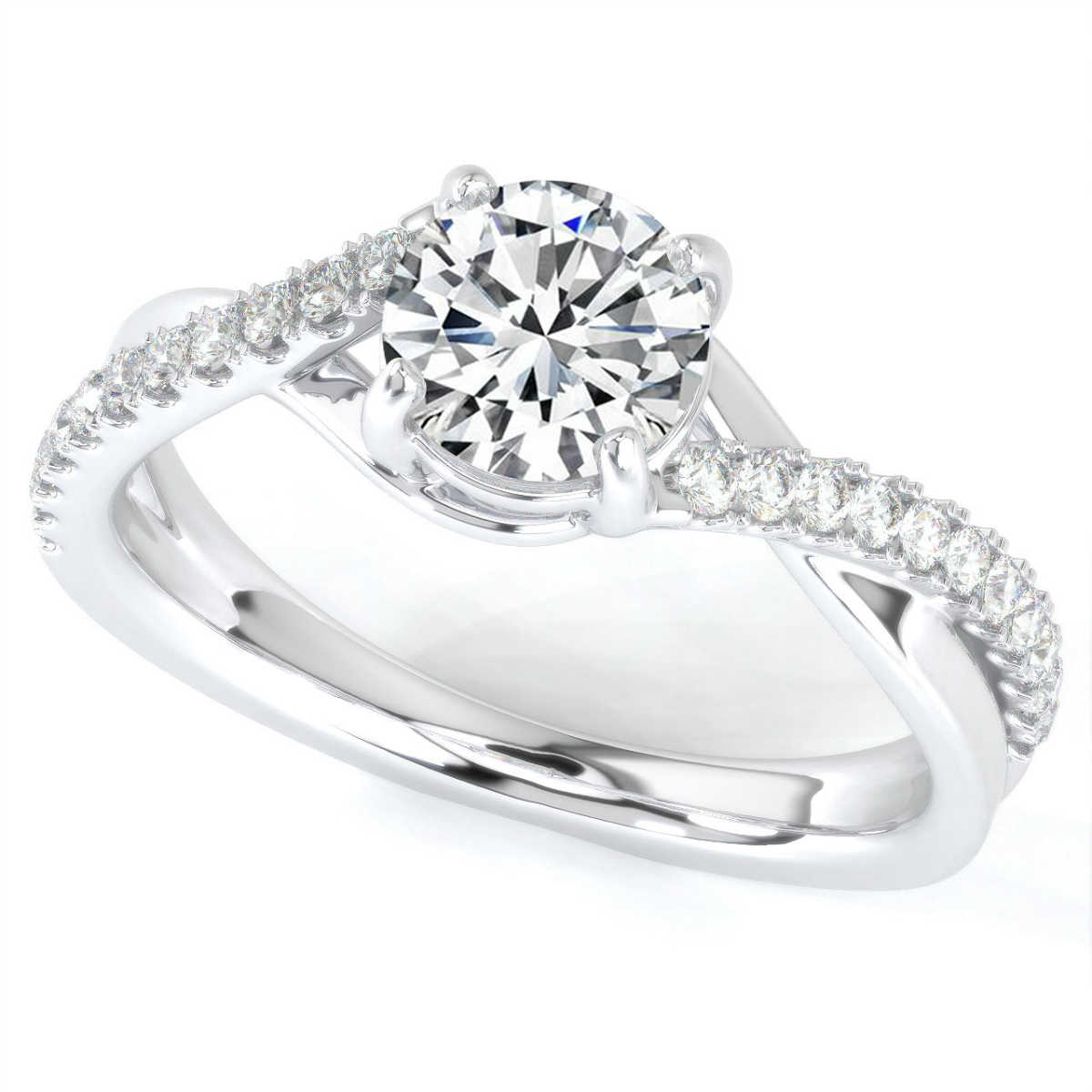 14K White Gold Ilanit Lab Grown Diamond Ring (1/4 ct. tw)